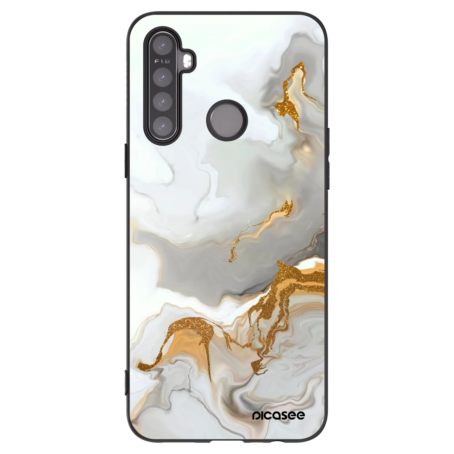 Picasee silikonski črni ovitek za Realme 5 - Her