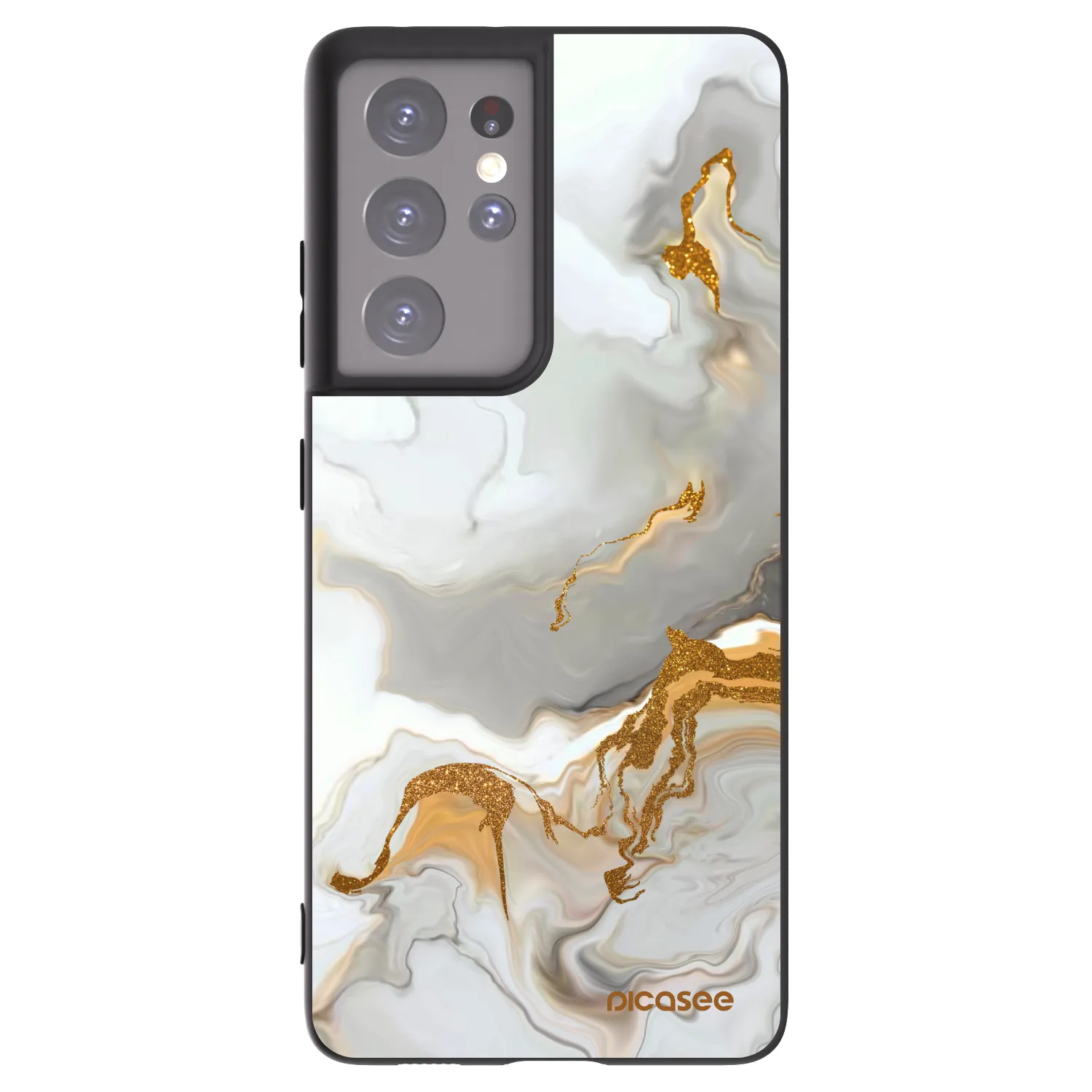 Picasee silikonski črni ovitek za Samsung Galaxy S21 Ultra 5G G998B - Her