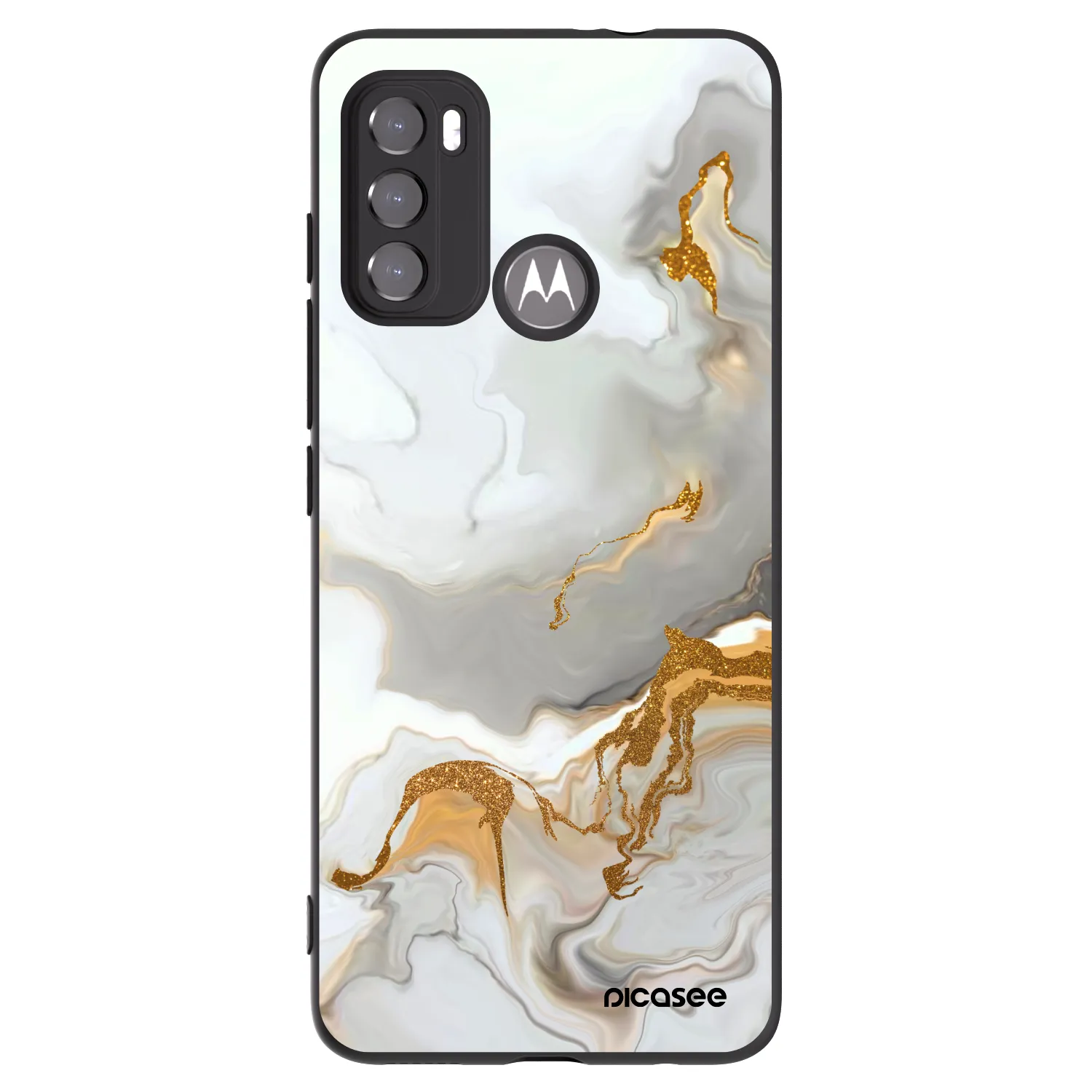 Picasee silikonski črni ovitek za Motorola Moto G60 - Her