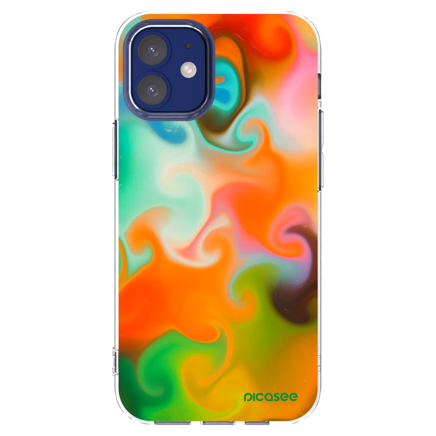 Picasee silikonski prozorni ovitek za Apple iPhone 12 mini - Juice