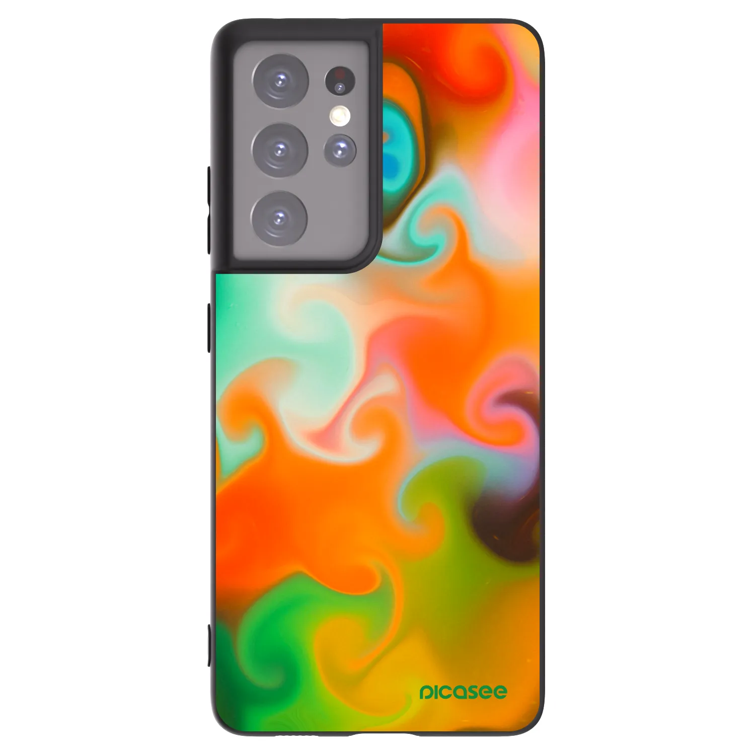 Picasee silikonski črni ovitek za Samsung Galaxy S21 Ultra 5G G998B - Juice