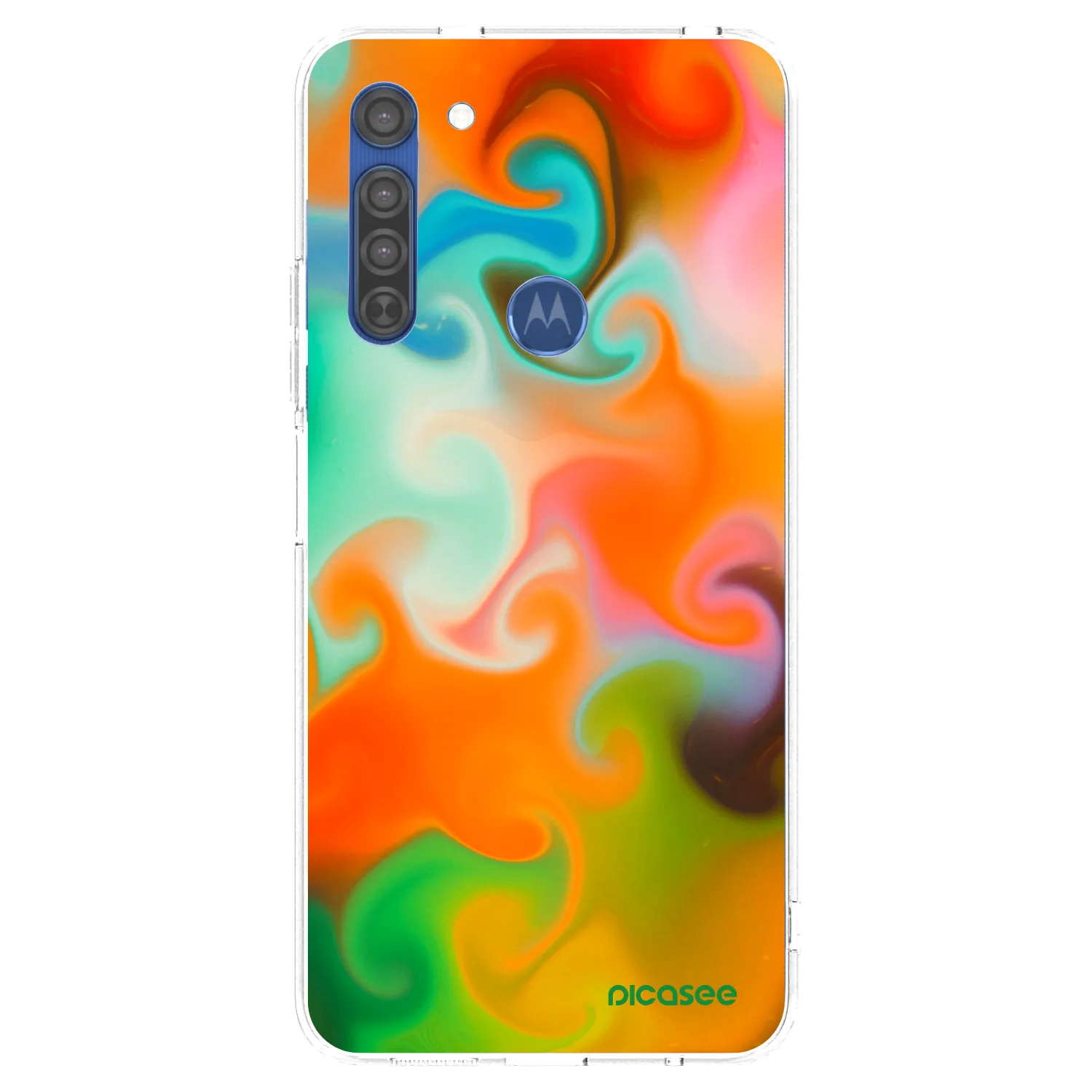 Picasee silikonski prozorni ovitek za Motorola Moto G8 - Juice
