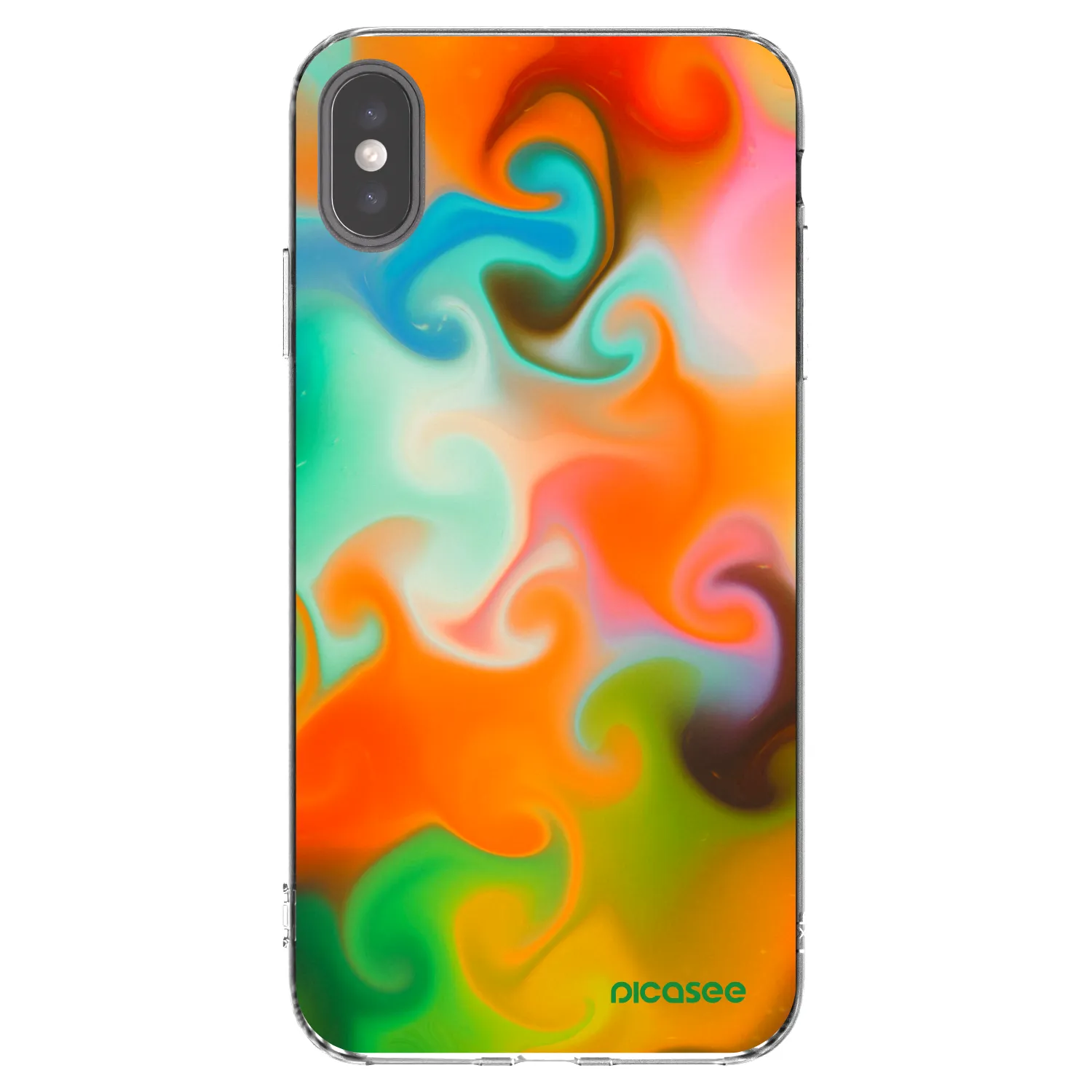 Picasee silikonski prozorni ovitek za Apple iPhone XS Max - Juice