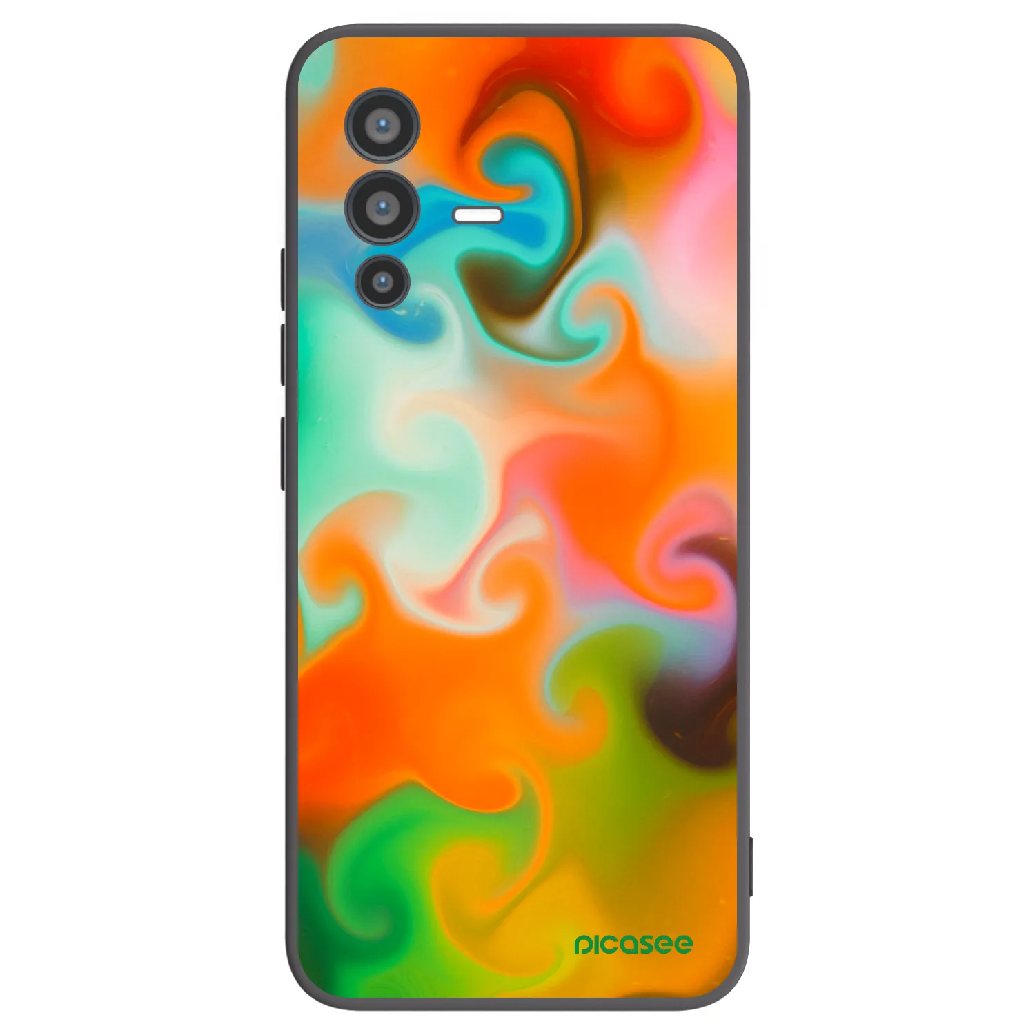 Picasee silikonski črni ovitek za Vivo V23 5G - Juice