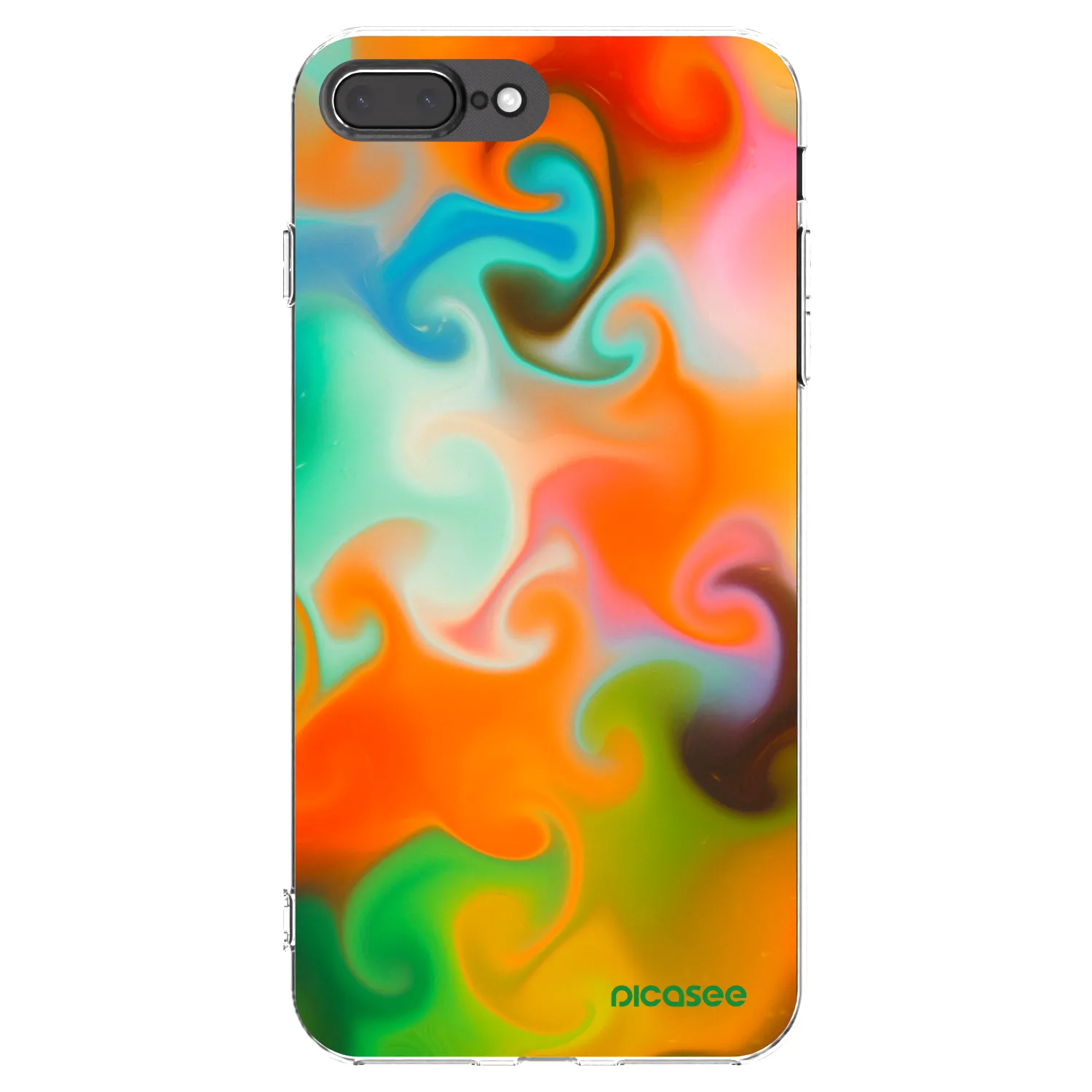 Picasee silikonski prozorni ovitek za Apple iPhone 8 Plus - Juice
