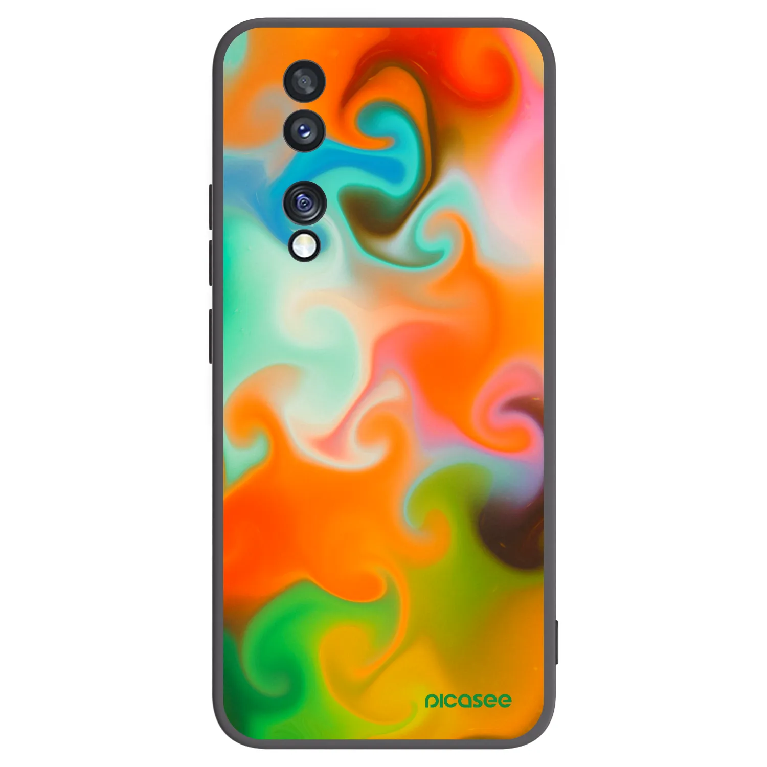 Picasee silikonski črni ovitek za Honor 70 - Juice