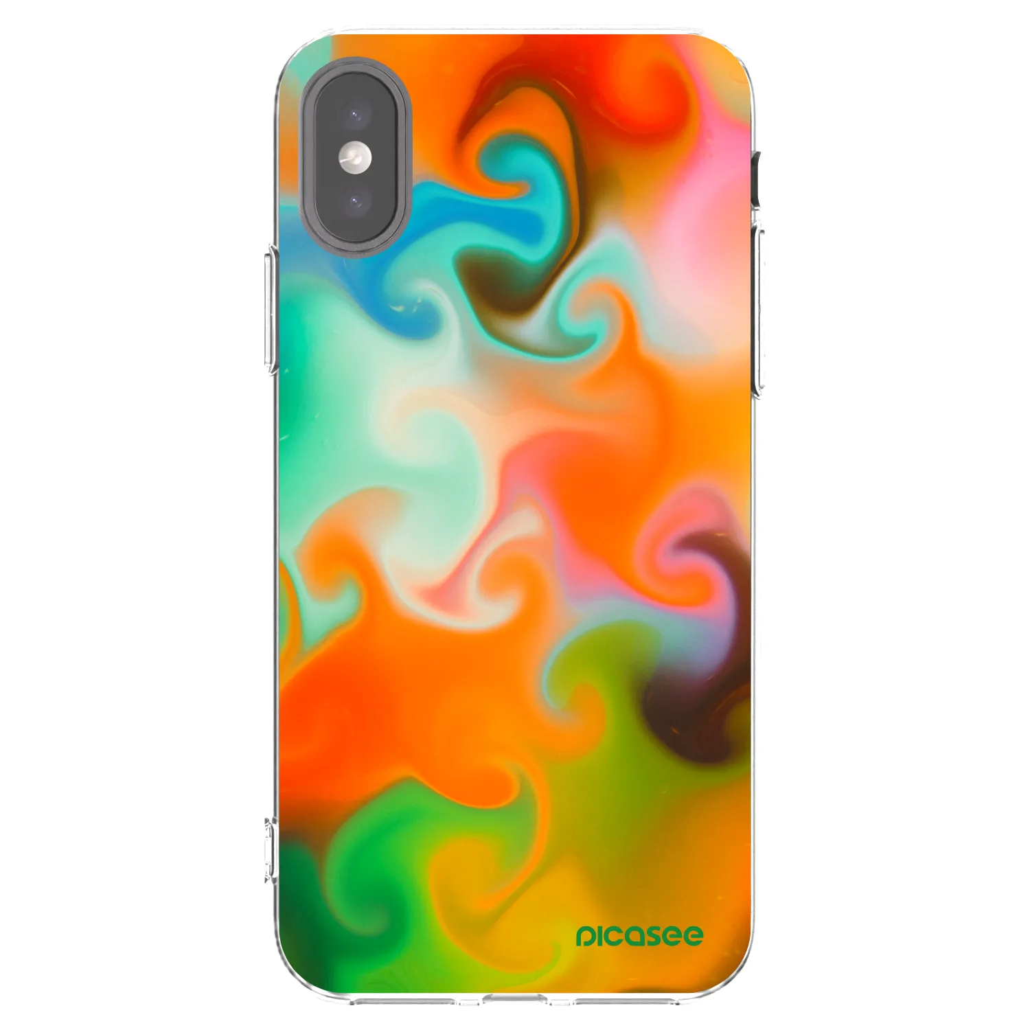 Picasee silikonski prozorni ovitek za Apple iPhone X/XS - Juice