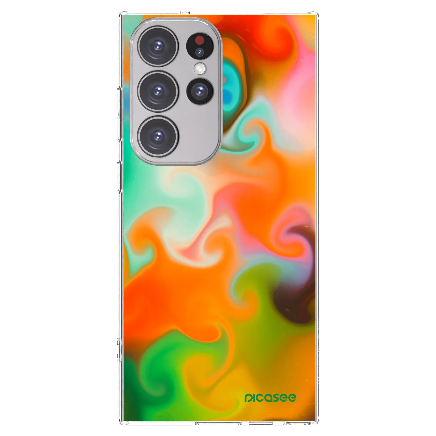 Picasee silikonski prozorni ovitek za Samsung Galaxy S23 Ultra 5G - Juice