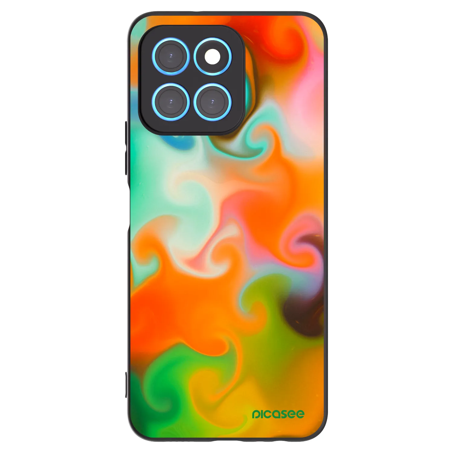 Picasee silikonski črni ovitek za Honor X8 5G - Juice