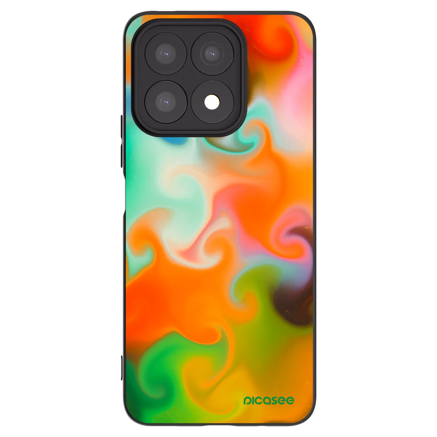Picasee silikonski črni ovitek za Honor X8a - Juice