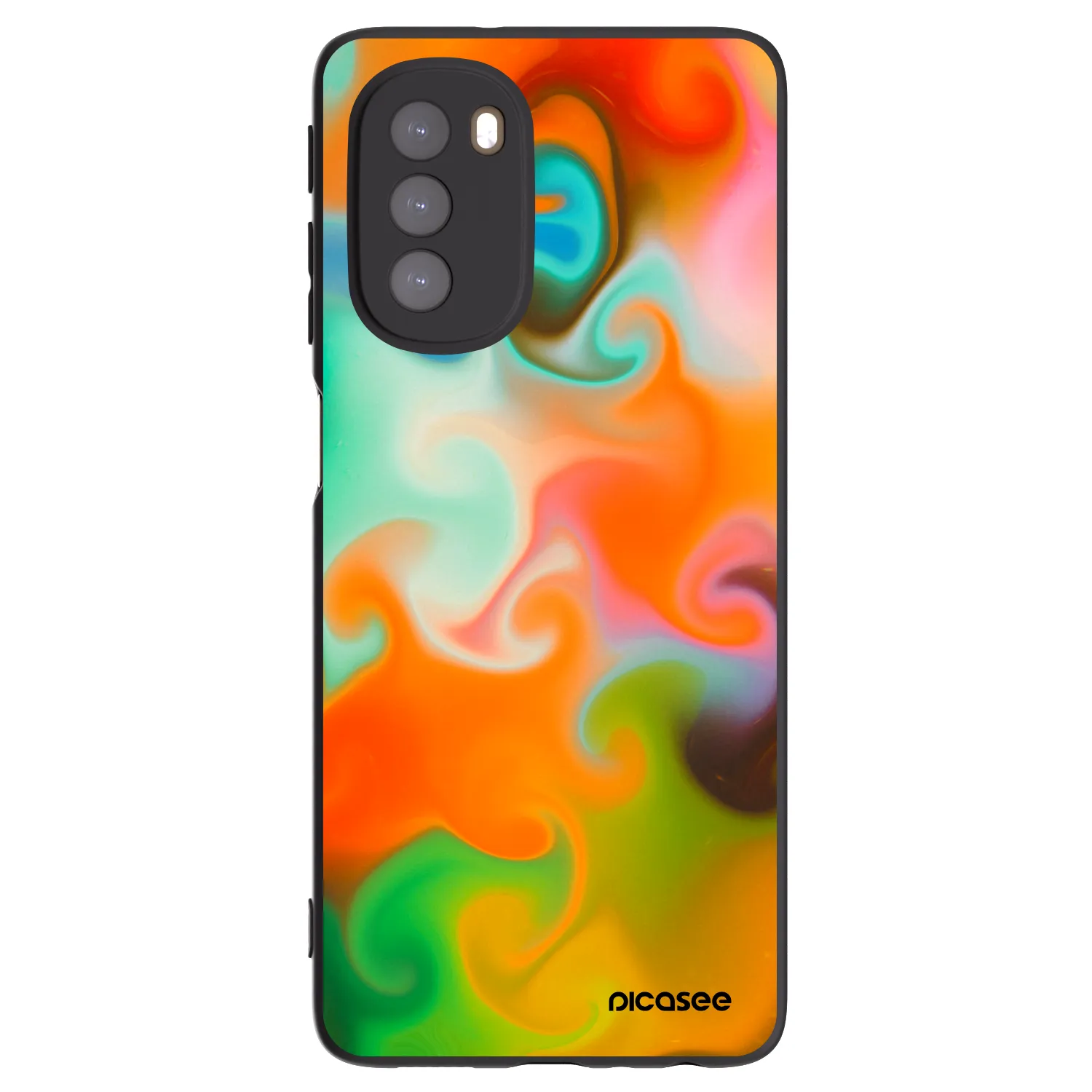 Picasee silikonski črni ovitek za Motorola Moto G51 - Juice