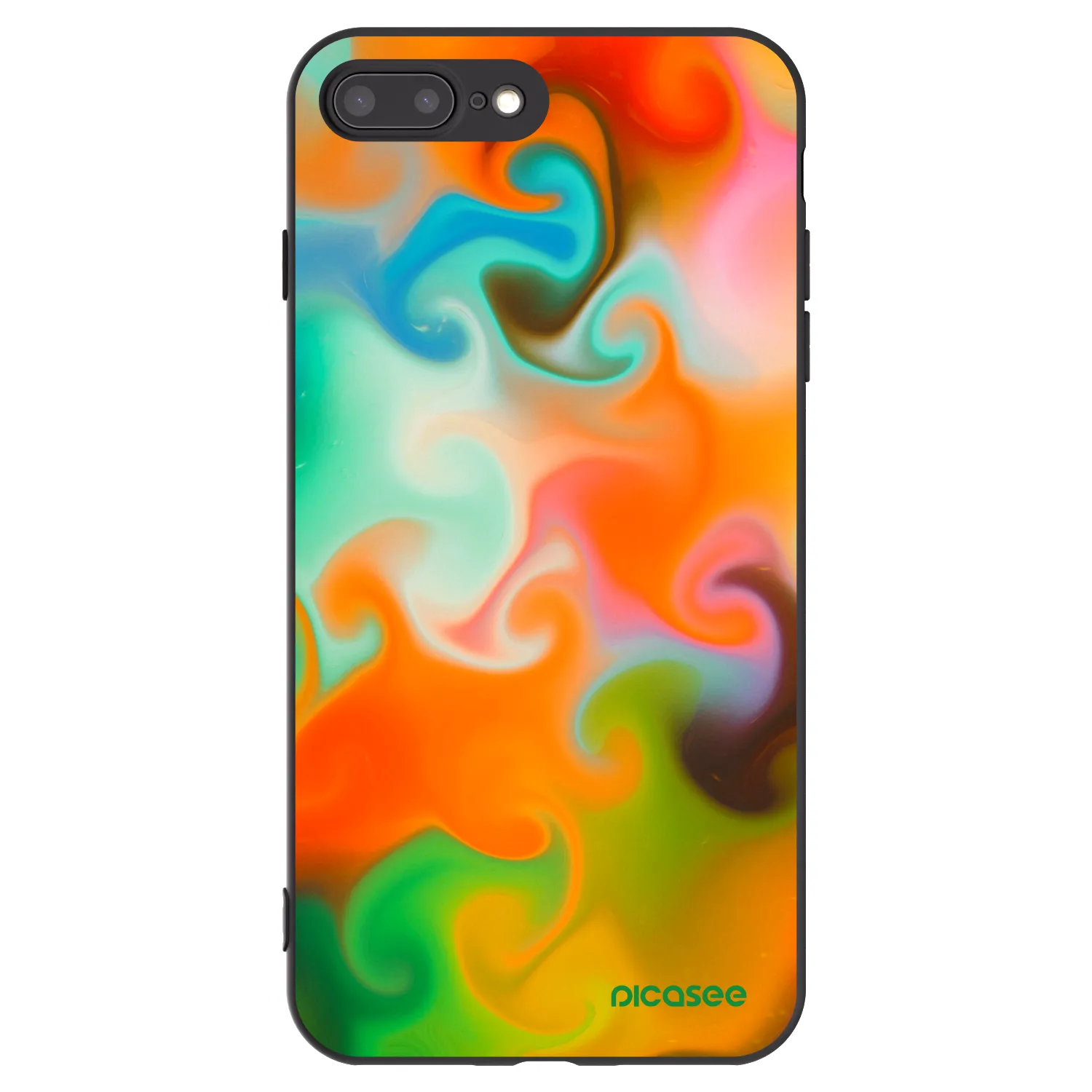 Picasee silikonski črni ovitek za Apple iPhone 7 Plus - Juice