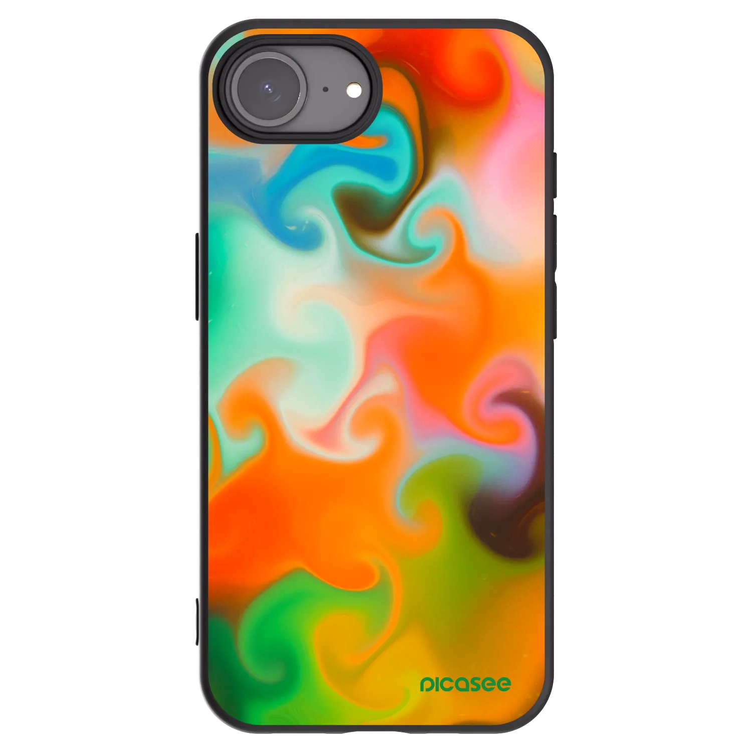 Picasee silikonski črni ovitek za Apple iPhone 16e - Juice