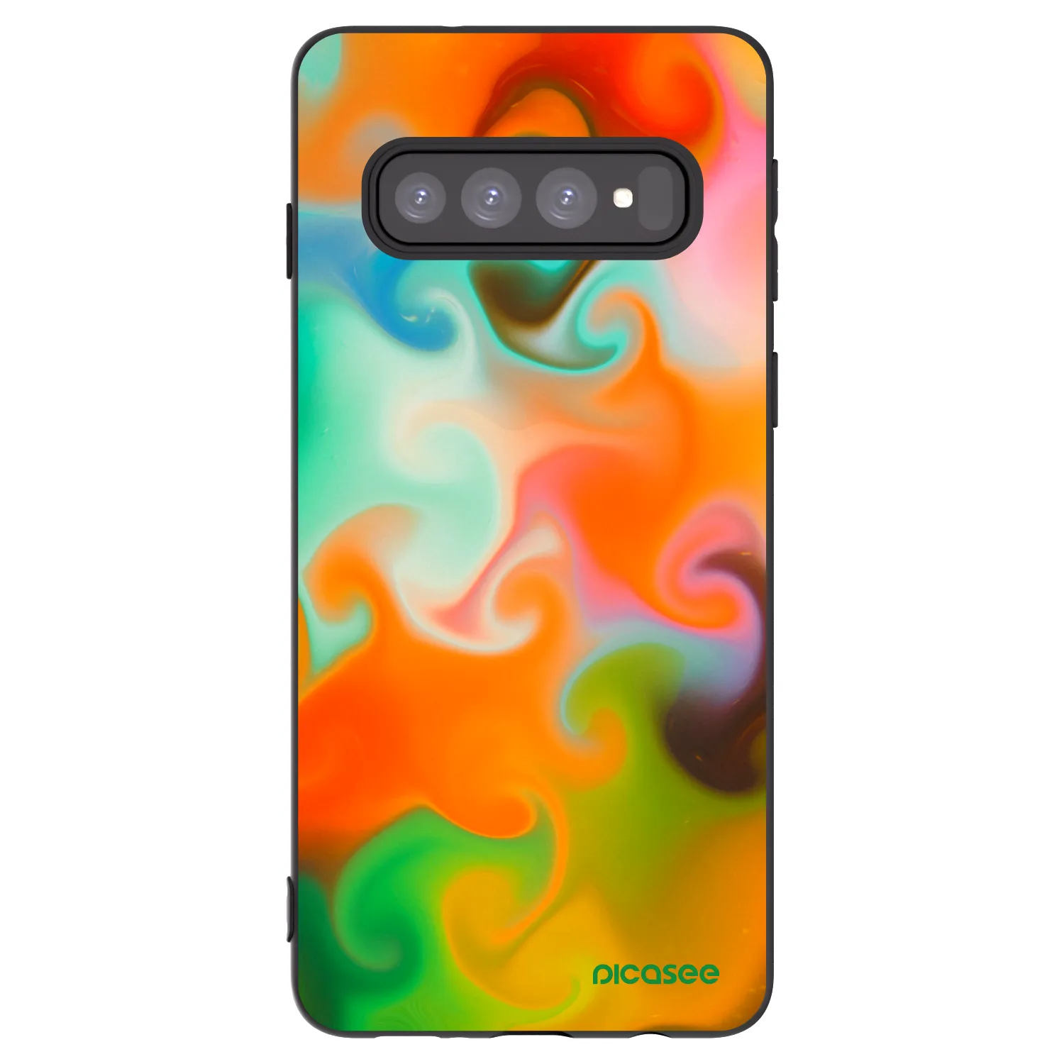 Picasee silikonski črni ovitek za Samsung Galaxy S10 G973 - Juice