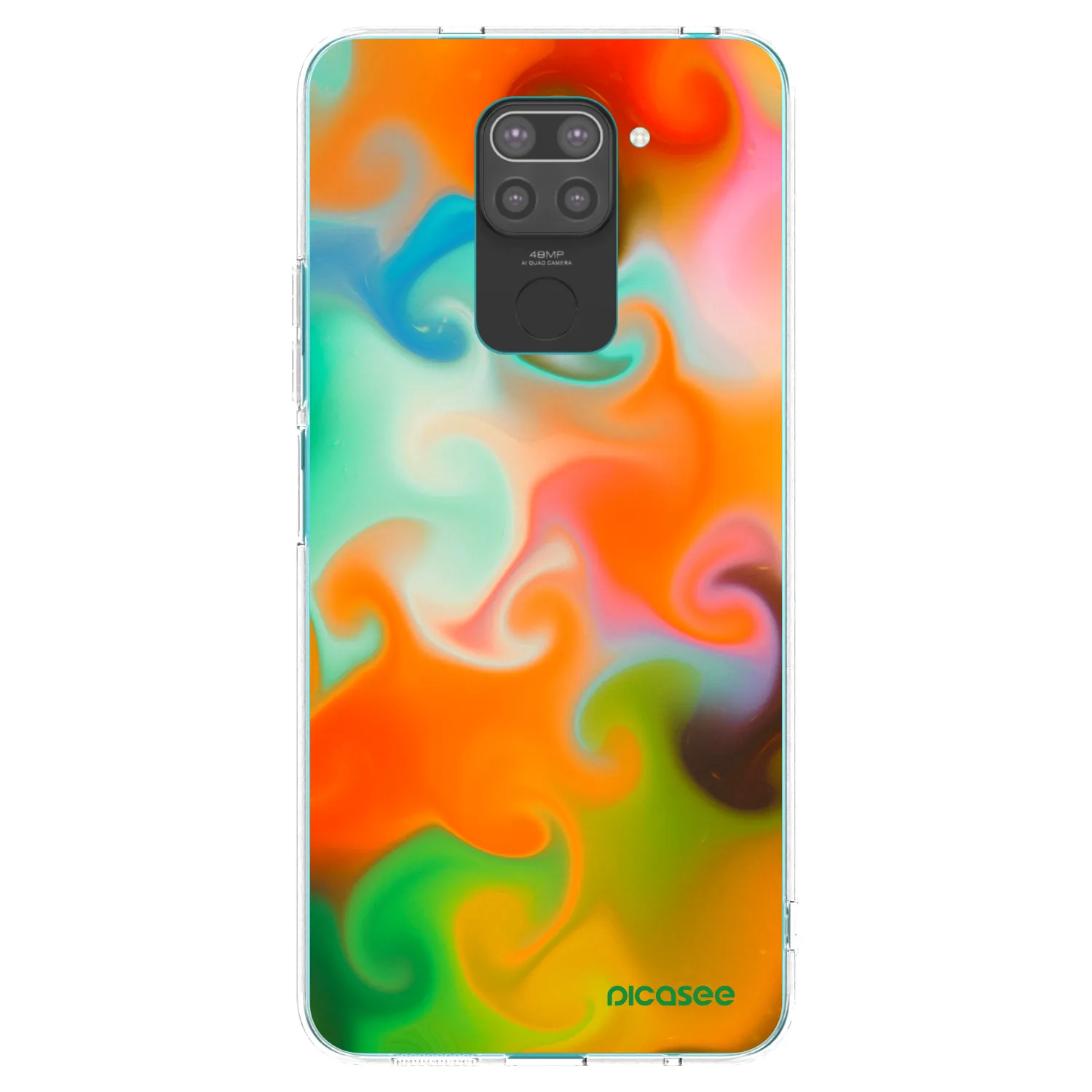 Picasee silikonski črni ovitek za Xiaomi Redmi Note 9 - Juice