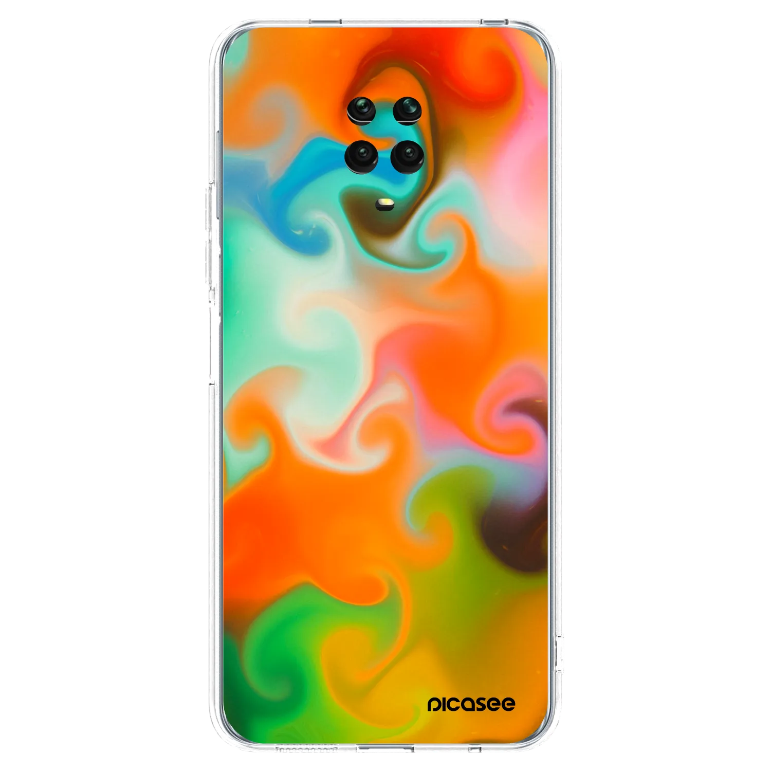 Picasee silikonski prozorni ovitek za Xiaomi Redmi Note 9S - Juice