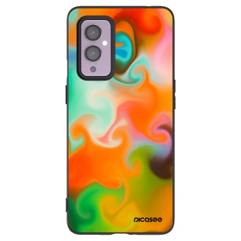 Picasee silikonski črni ovitek za OnePlus 9 - Juice
