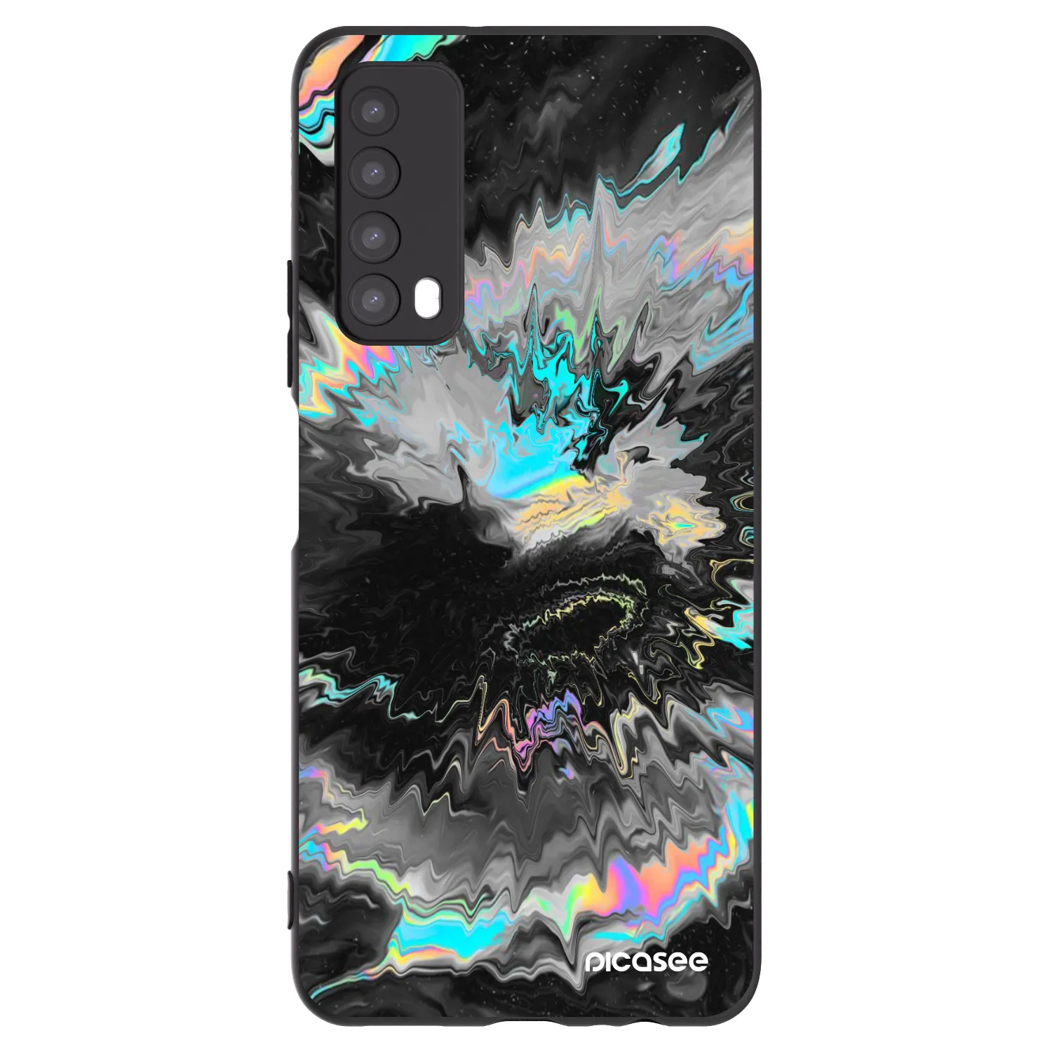 Picasee silikonski črni ovitek za Huawei P Smart 2021 - Magnetic