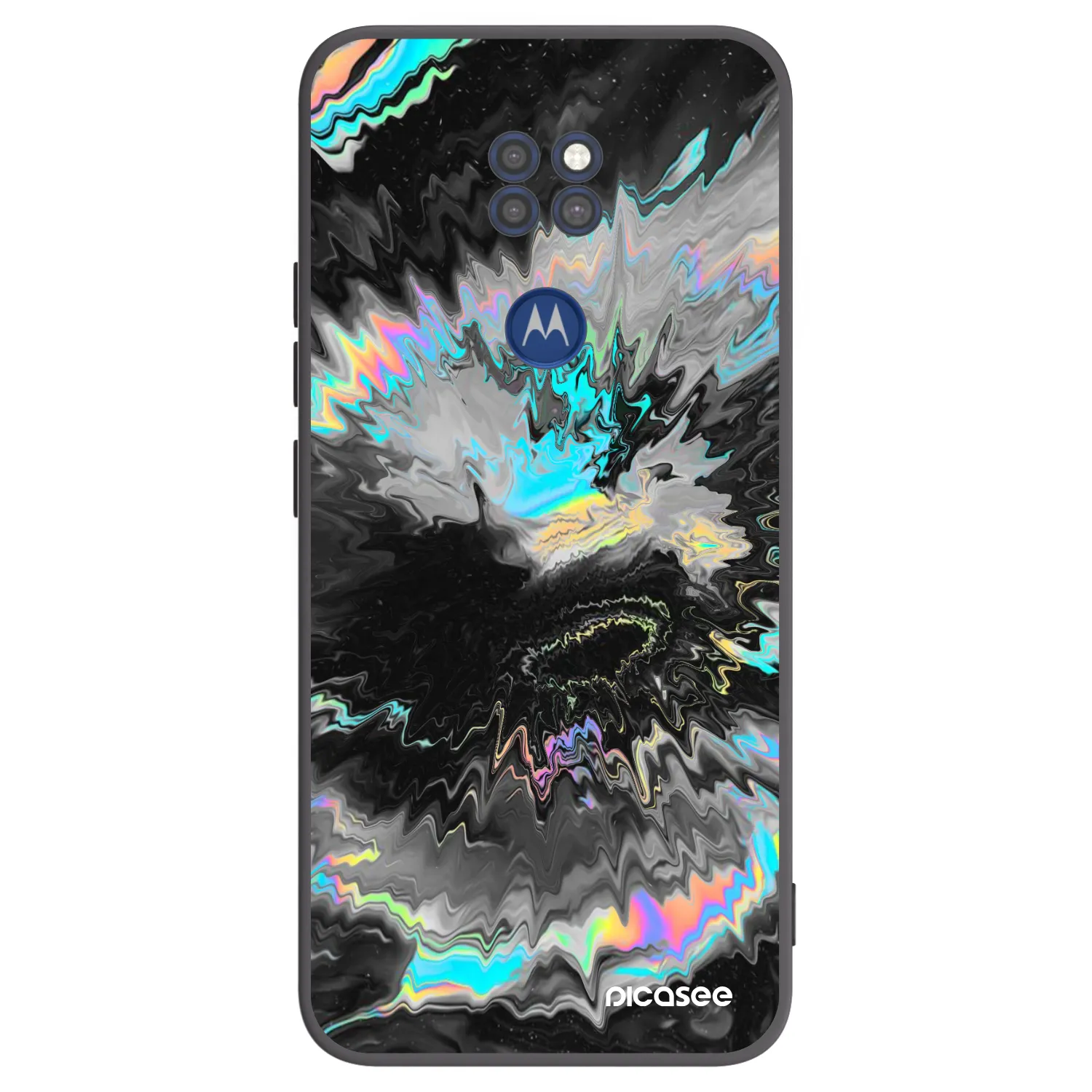 Picasee silikonski črni ovitek za Motorola Moto G9 Play - Magnetic