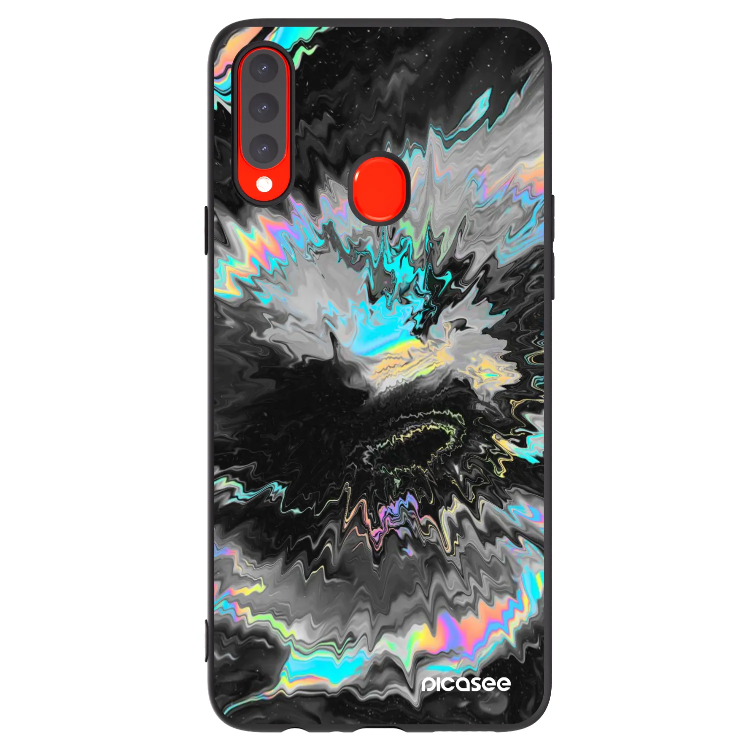 Picasee silikonski črni ovitek za Samsung Galaxy A20s - Magnetic