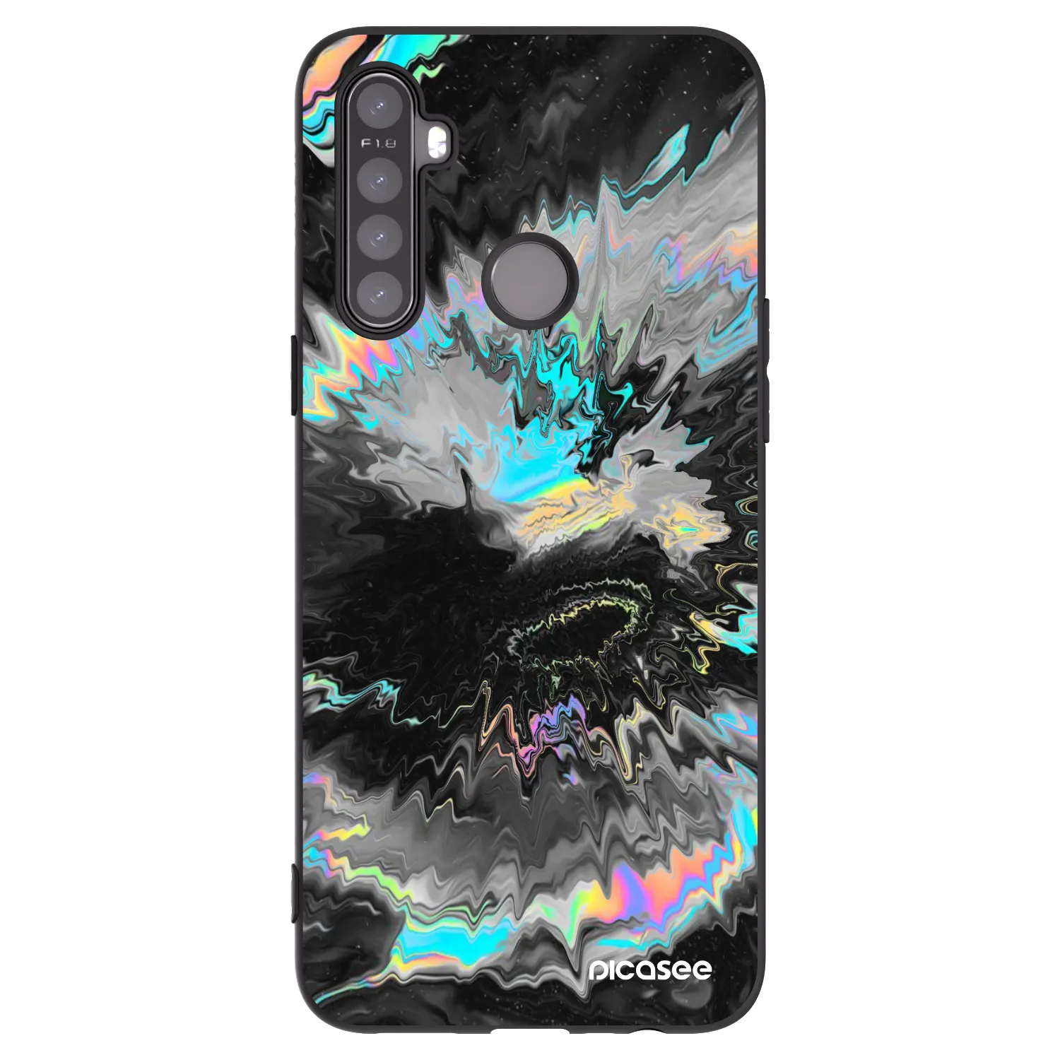 Picasee silikonski črni ovitek za Realme 6i - Magnetic