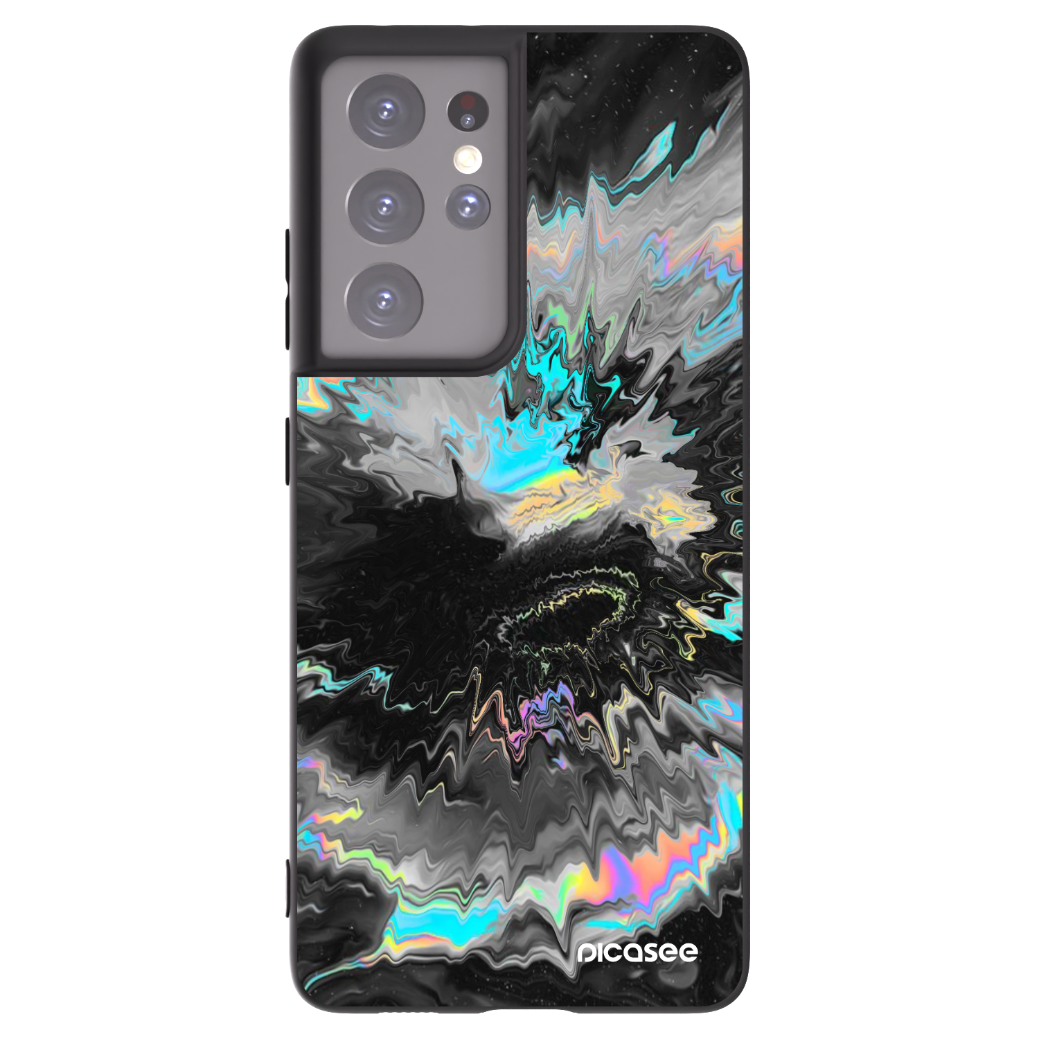 Picasee silikonski črni ovitek za Samsung Galaxy S21 Ultra 5G G998B - Magnetic