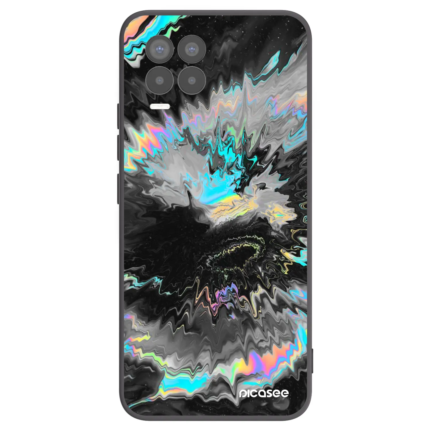 Picasee silikonski črni ovitek za Realme 8 Pro - Magnetic