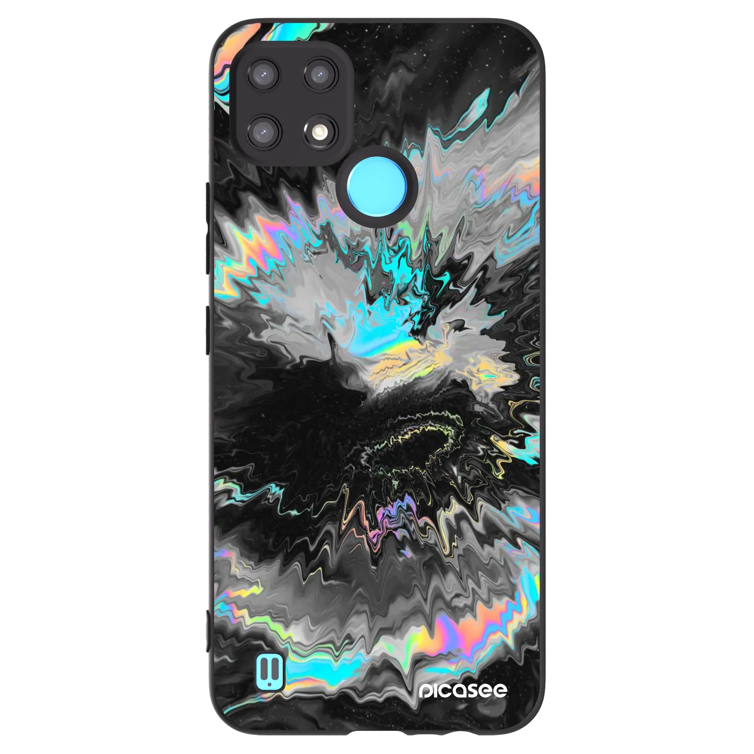 Picasee silikonski črni ovitek za Realme C21 - Magnetic