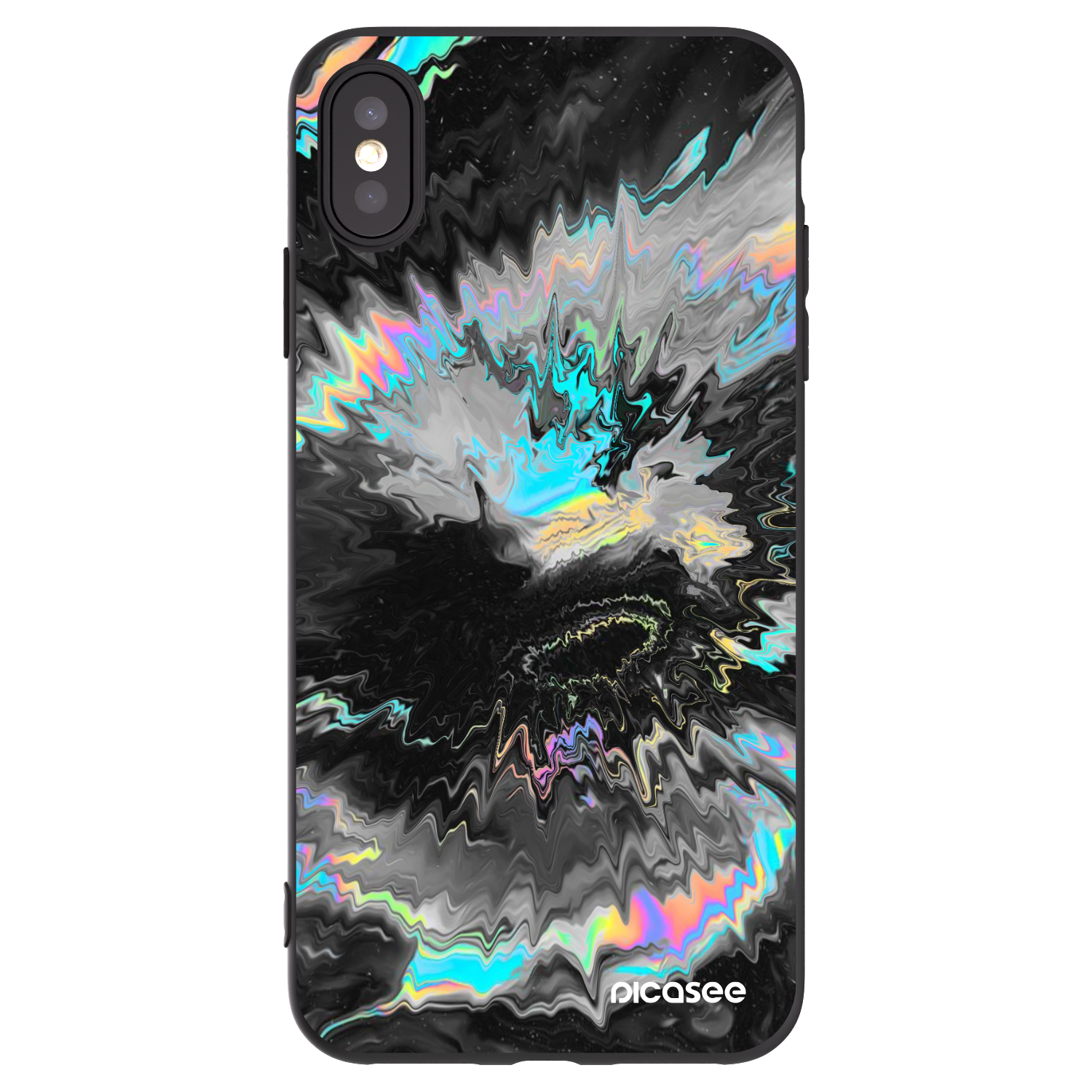 Picasee silikonski črni ovitek za Apple iPhone XS Max - Magnetic