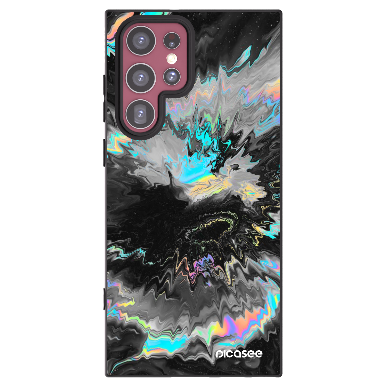 Picasee silikonski črni ovitek za Samsung Galaxy S22 Ultra 5G - Magnetic