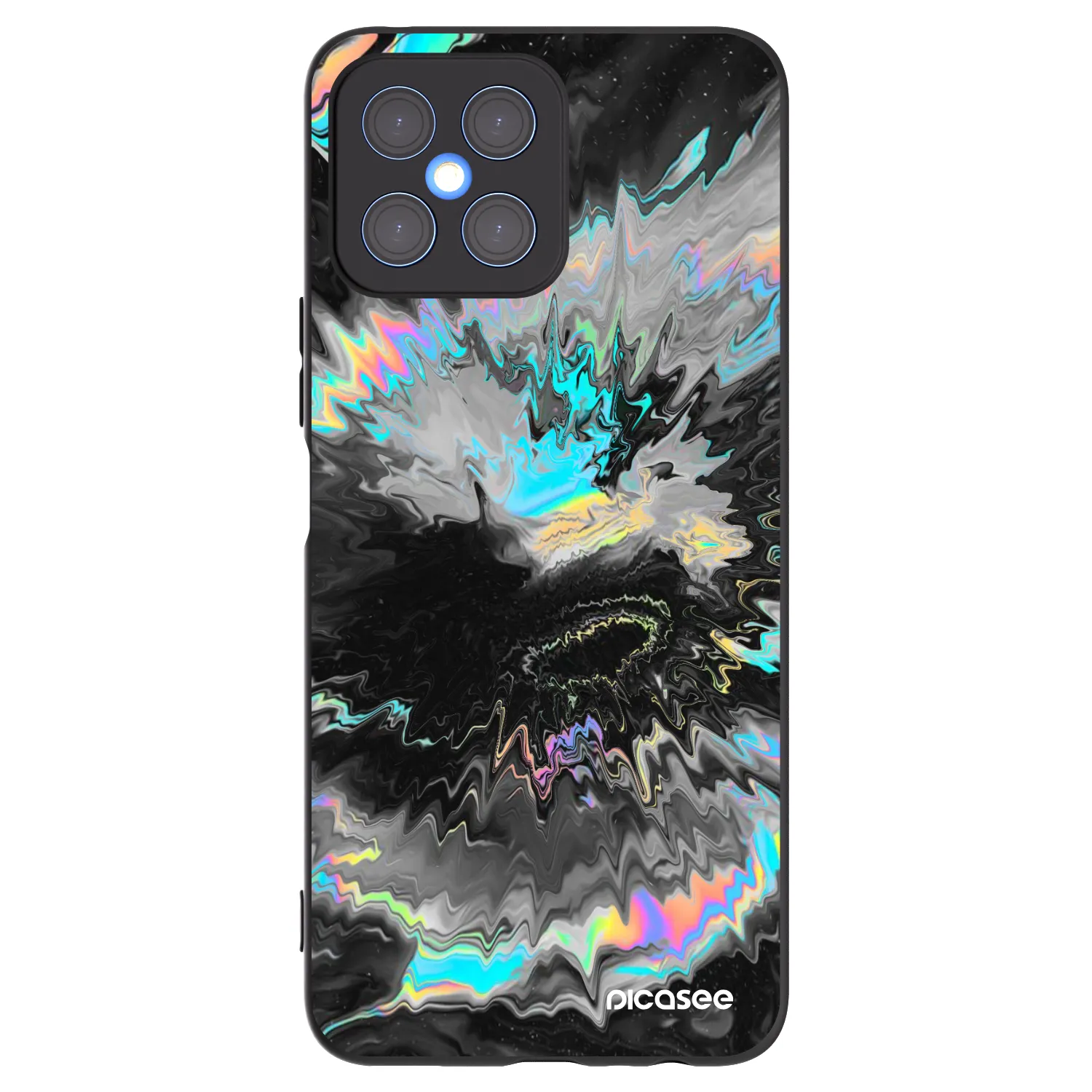 Picasee silikonski črni ovitek za Honor X8 4G - Magnetic