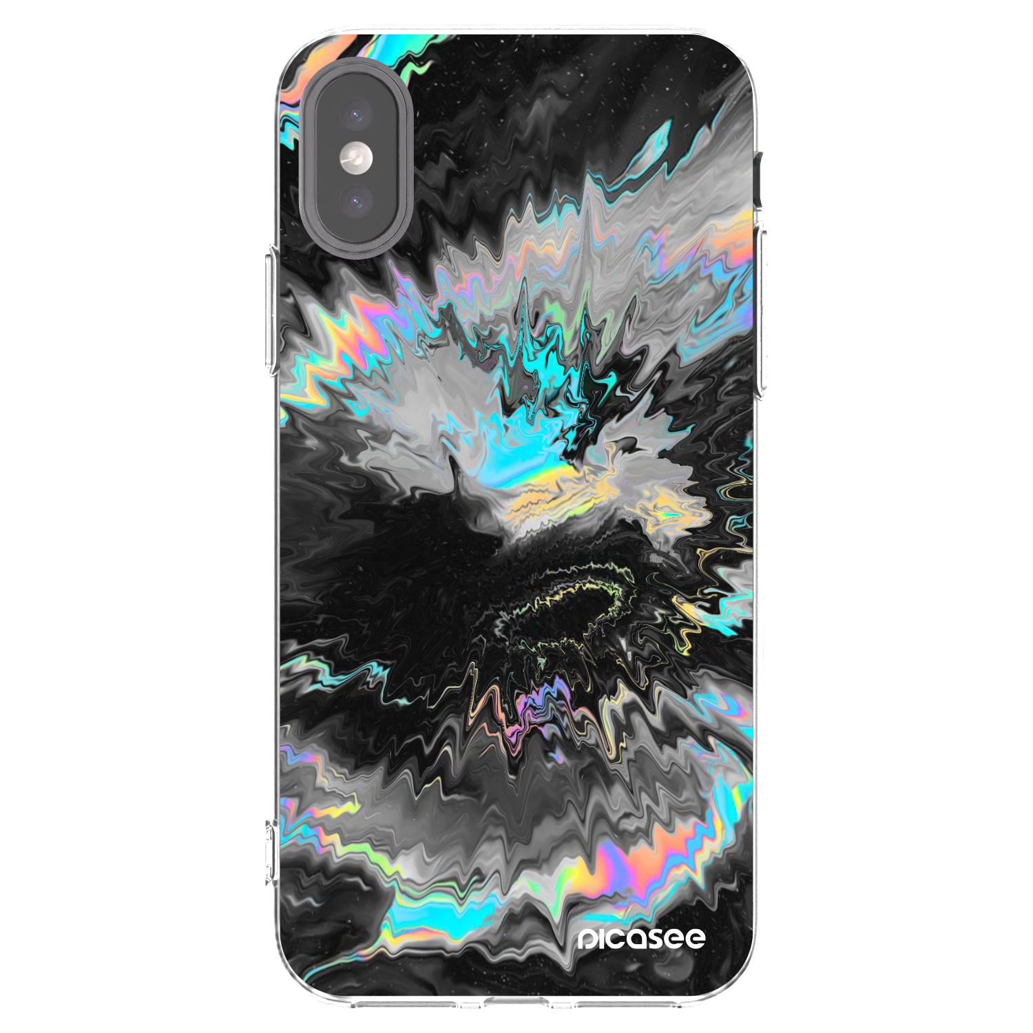Picasee silikonski prozorni ovitek za Apple iPhone X/XS - Magnetic