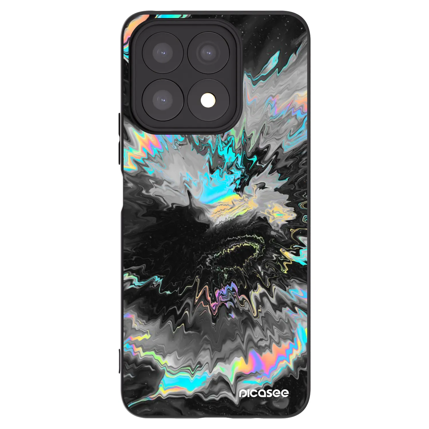 Picasee silikonski črni ovitek za Honor X8a - Magnetic