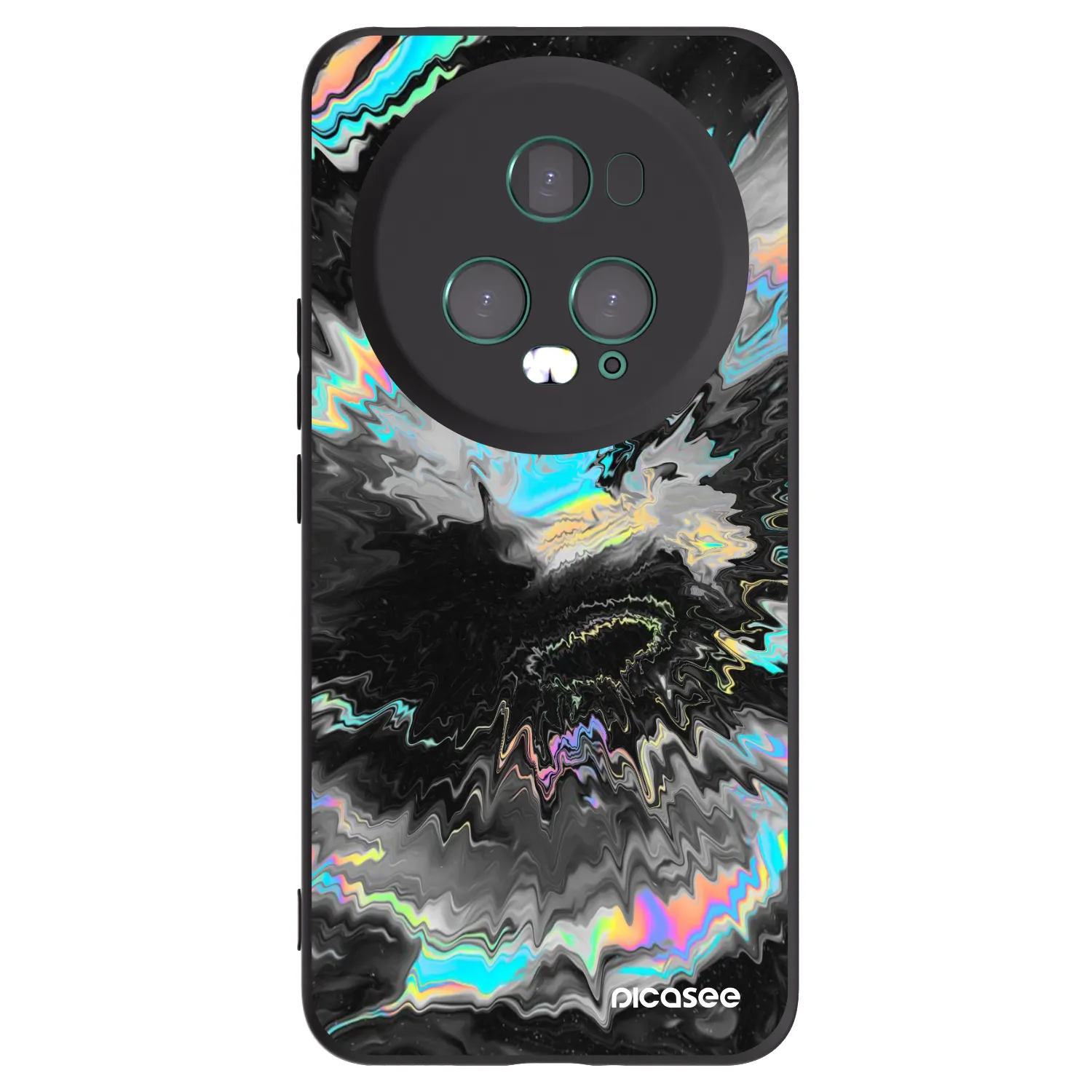 Picasee silikonski črni ovitek za Honor Magic5 Pro - Magnetic