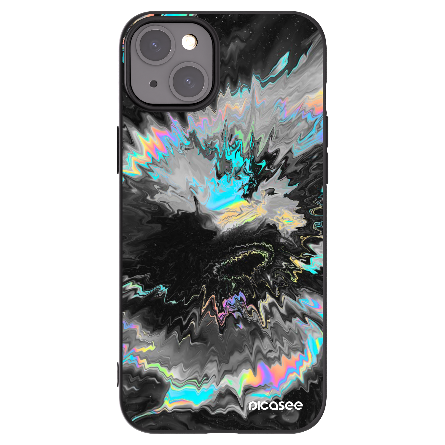 Picasee silikonski črni ovitek za Apple iPhone 15 Plus - Magnetic