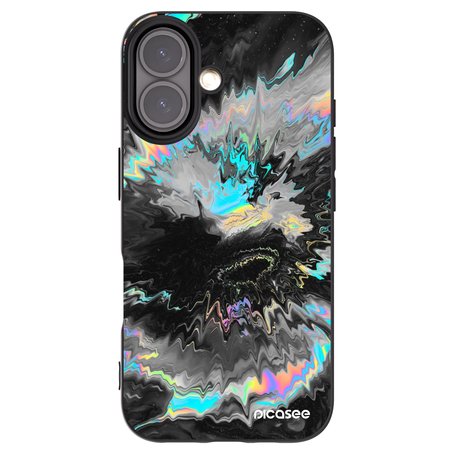 Picasee silikonski črni ovitek za Apple iPhone 16 - Magnetic