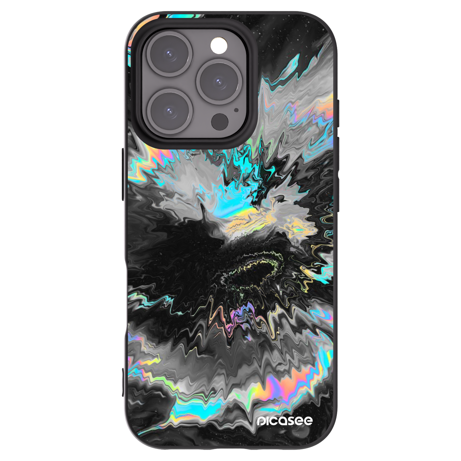 Picasee silikonski črni ovitek za Apple iPhone 16 Pro - Magnetic