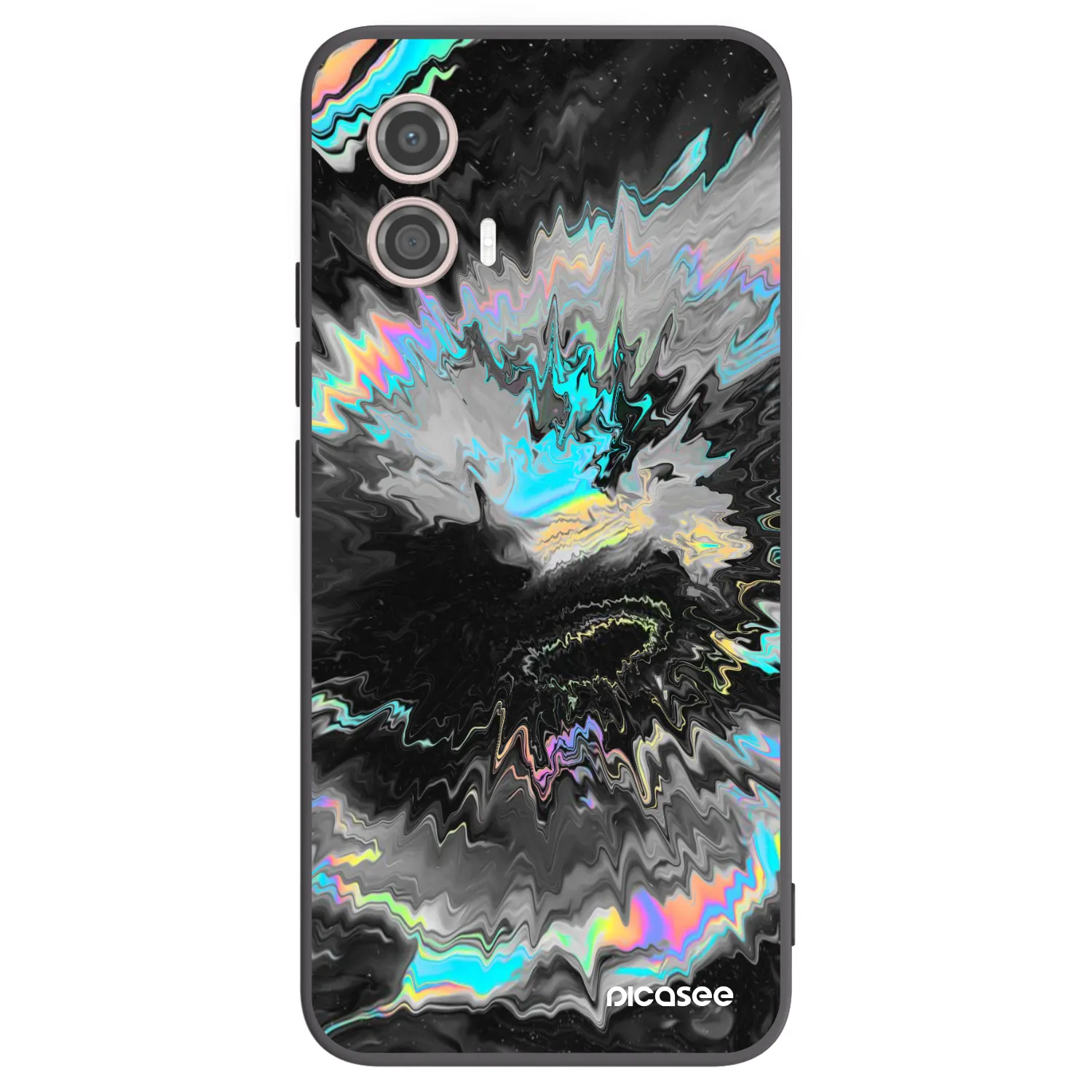 Picasee silikonski črni ovitek za Motorola Moto G53 5G - Magnetic