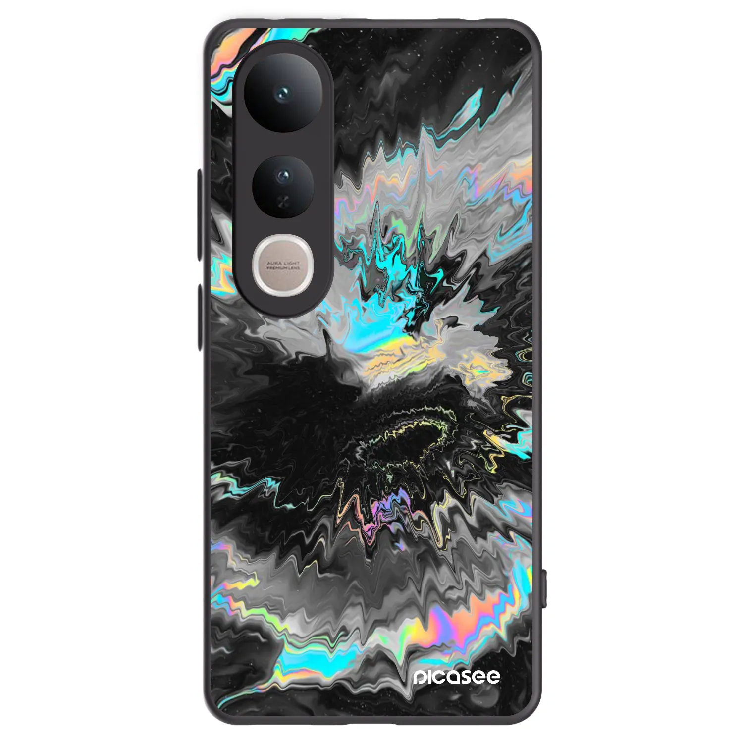 Picasee silikonski črni ovitek za Vivo V50 Lite 5G - Magnetic