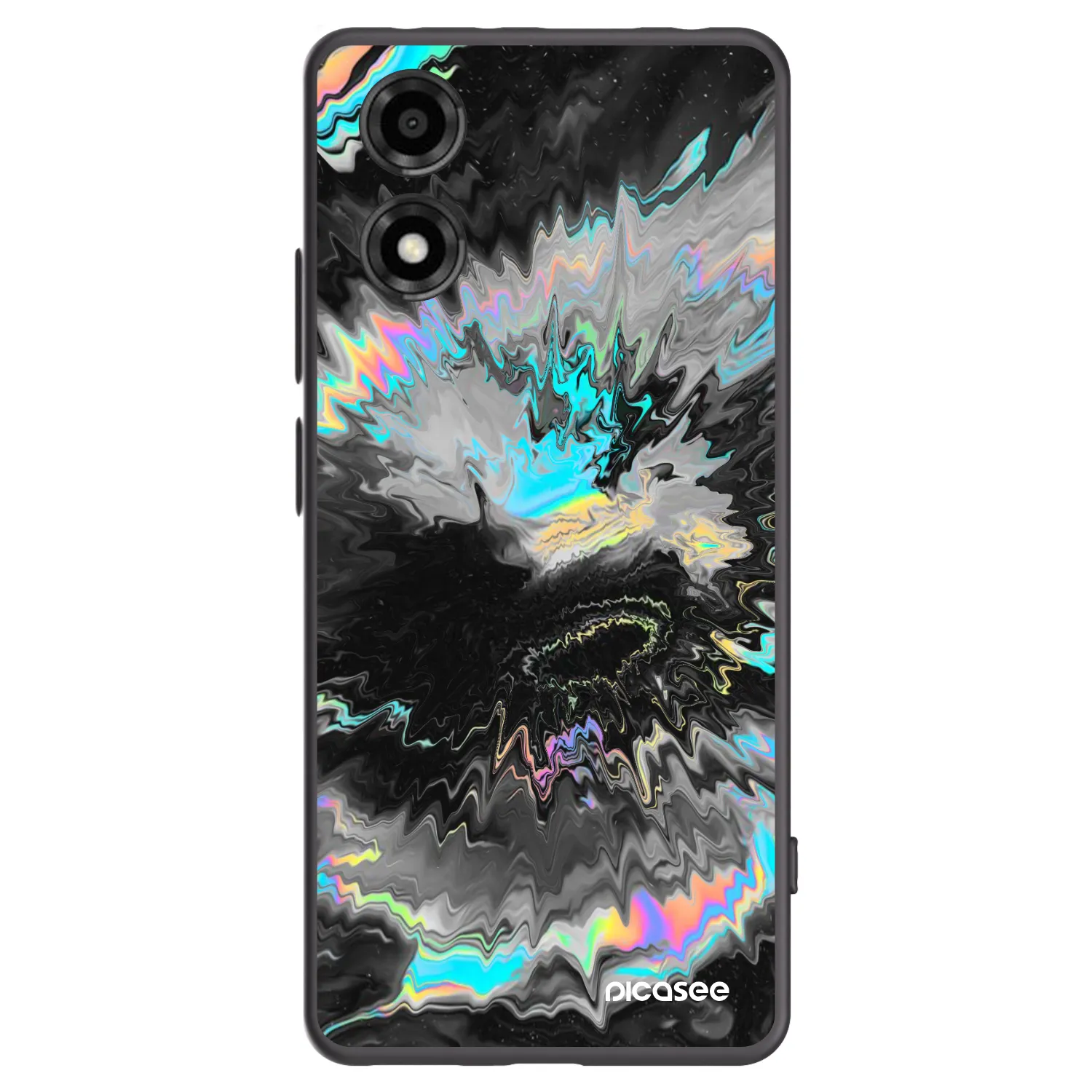 Picasee silikonski črni ovitek za Motorola Moto E14 - Magnetic