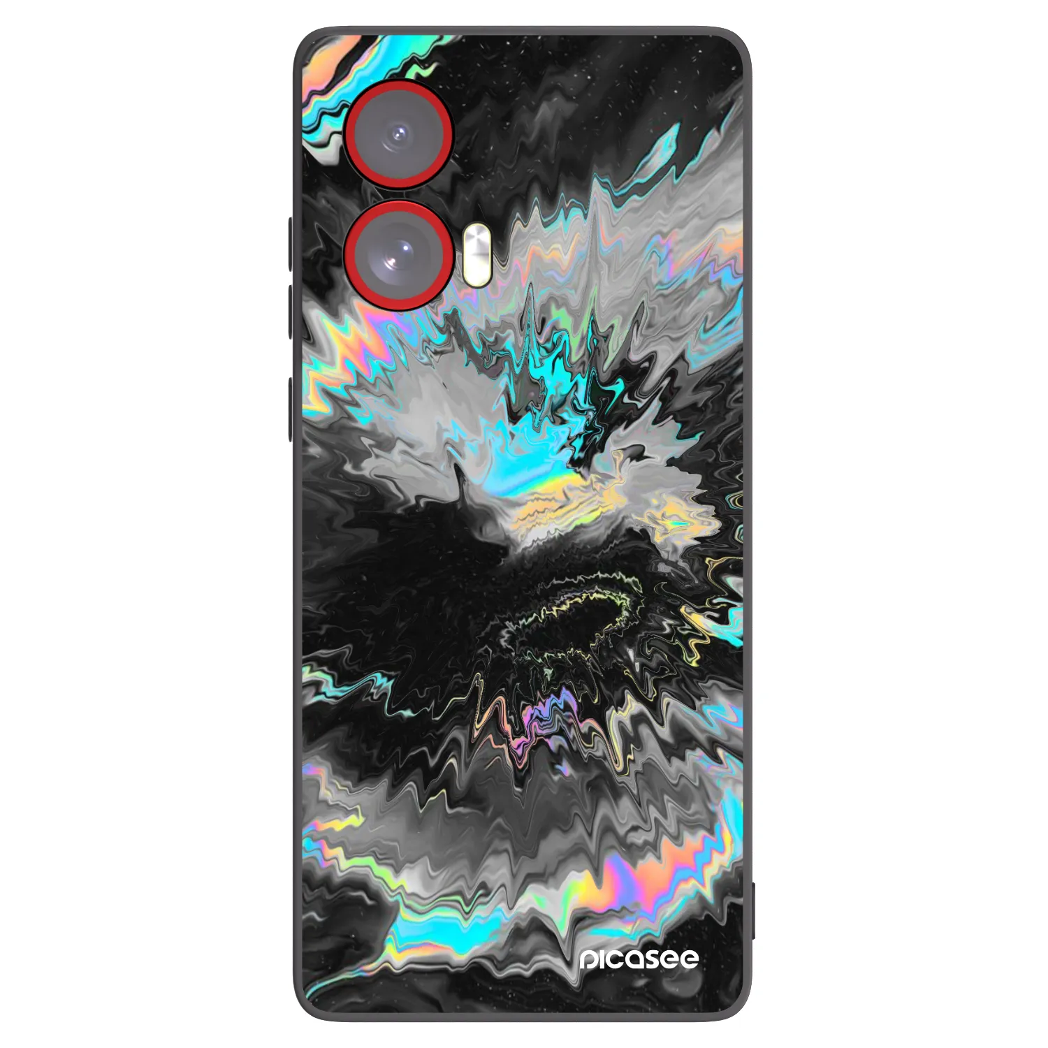 Picasee silikonski črni ovitek za Motorola Edge 50 Fusion - Magnetic