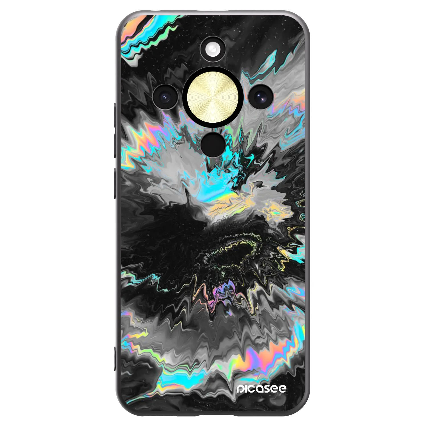 Picasee silikonski črni ovitek za Honor Magic8 Lite 5G - Magnetic