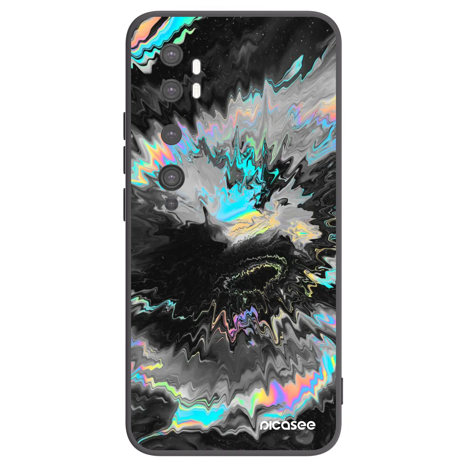Picasee silikonski črni ovitek za Xiaomi Mi Note 10 (Pro) - Magnetic