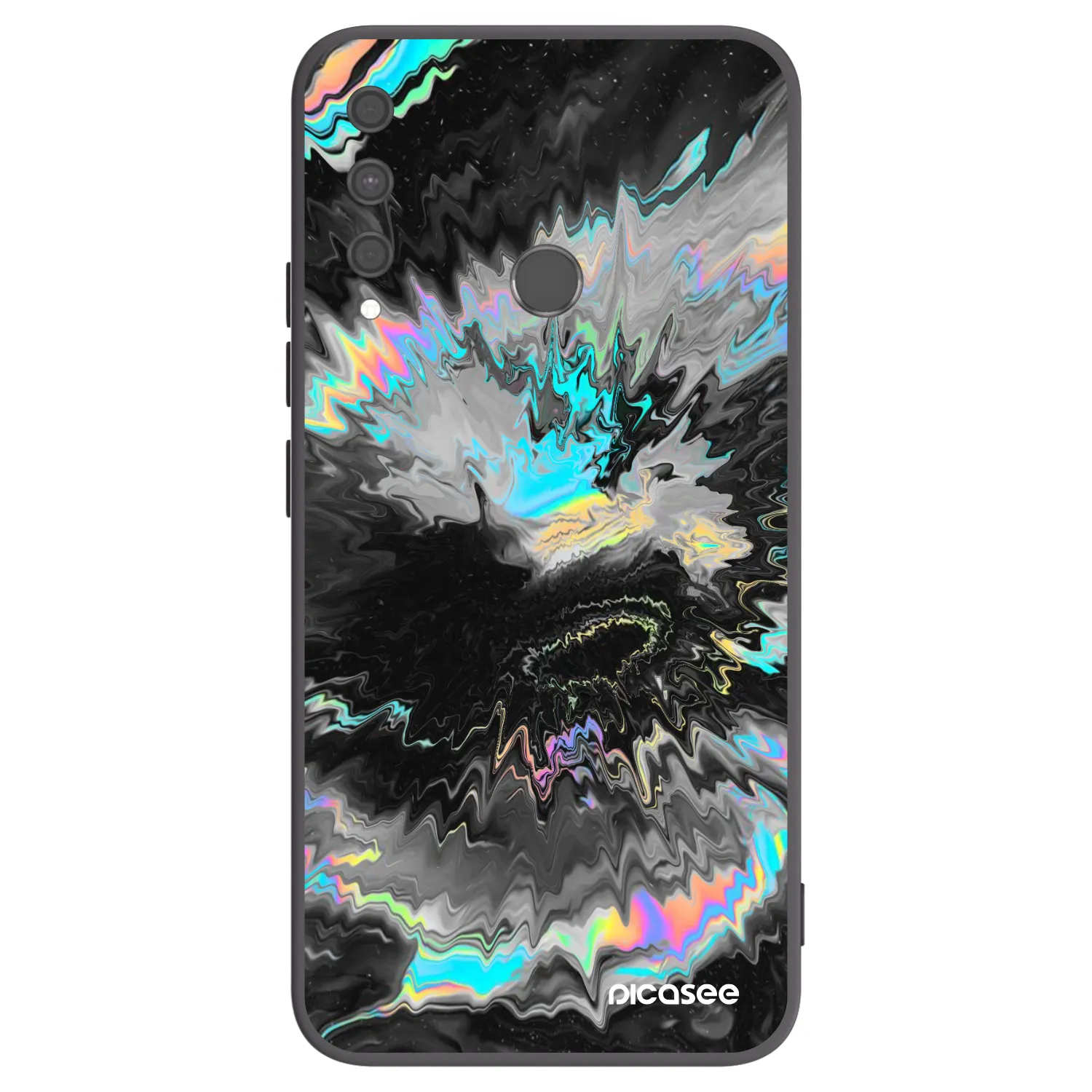 Picasee silikonski črni ovitek za Huawei P40 Lite E - Magnetic