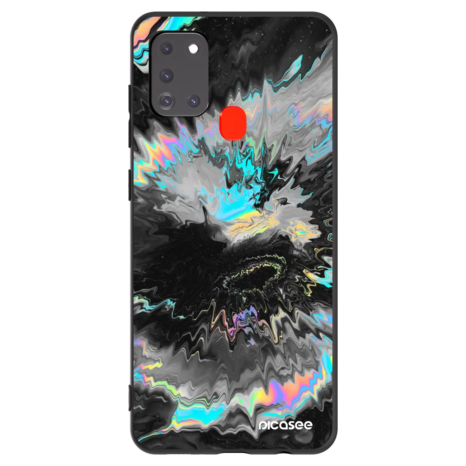 Picasee silikonski črni ovitek za Samsung Galaxy A21s - Magnetic