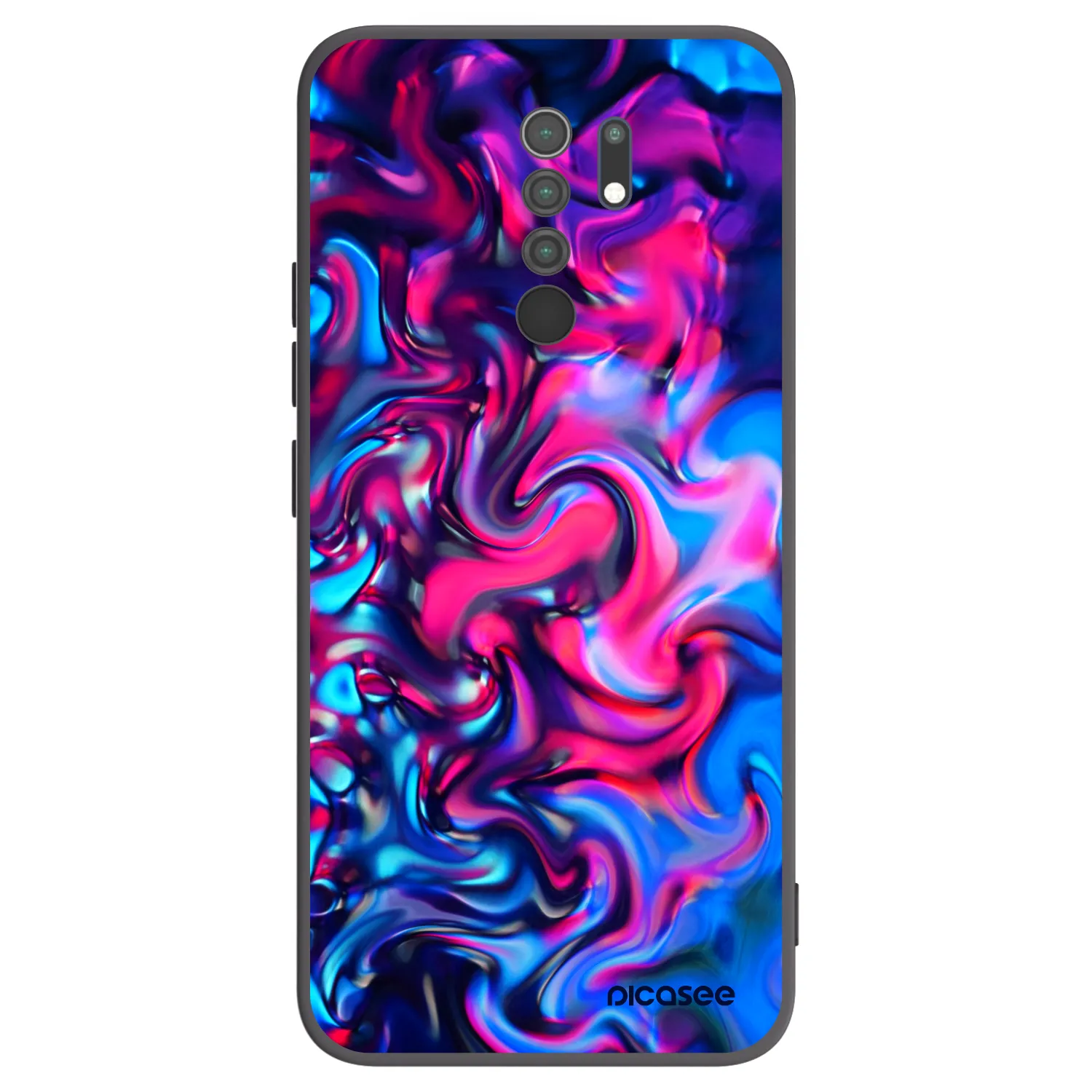 Picasee silikonski črni ovitek za Xiaomi Redmi 9 - Redlight
