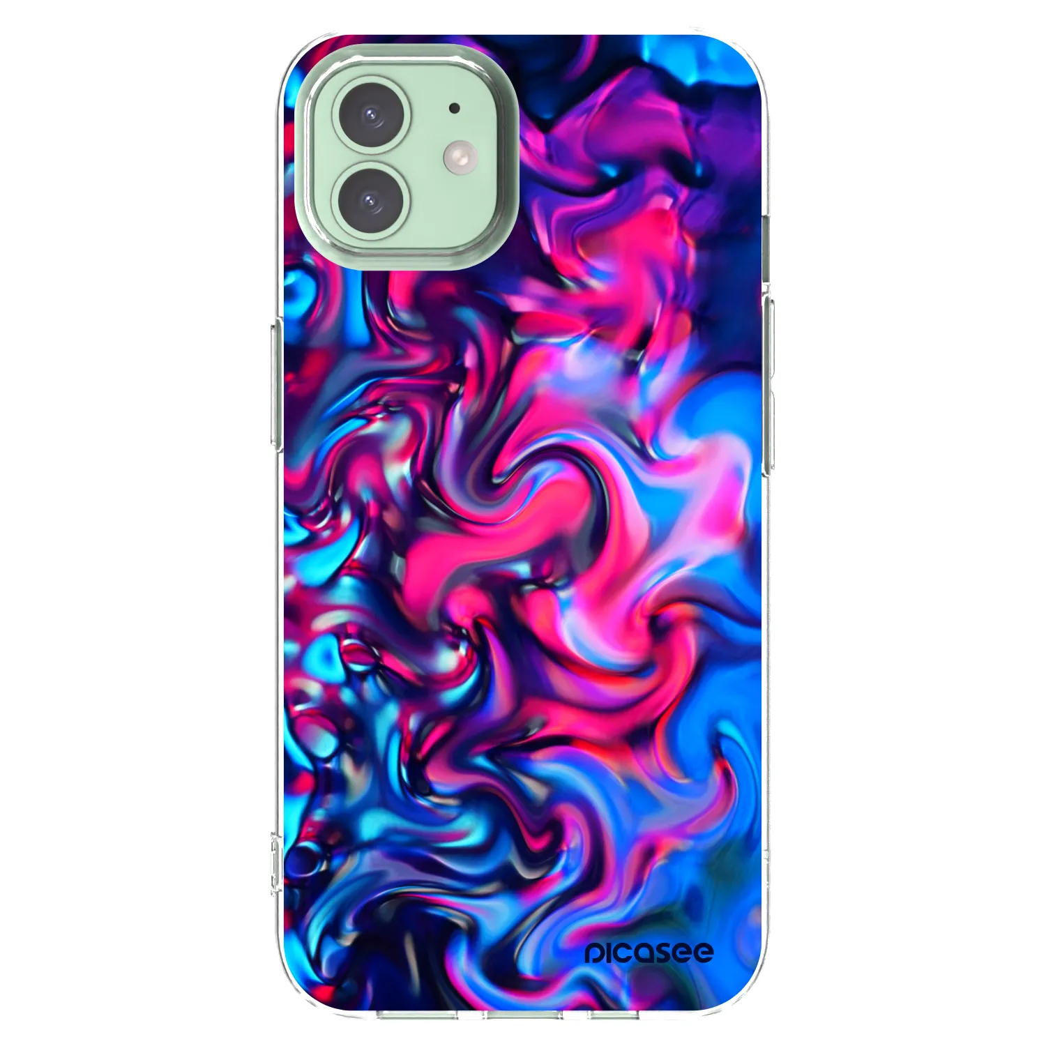 Picasee silikonski prozorni ovitek za Apple iPhone 12 - Redlight