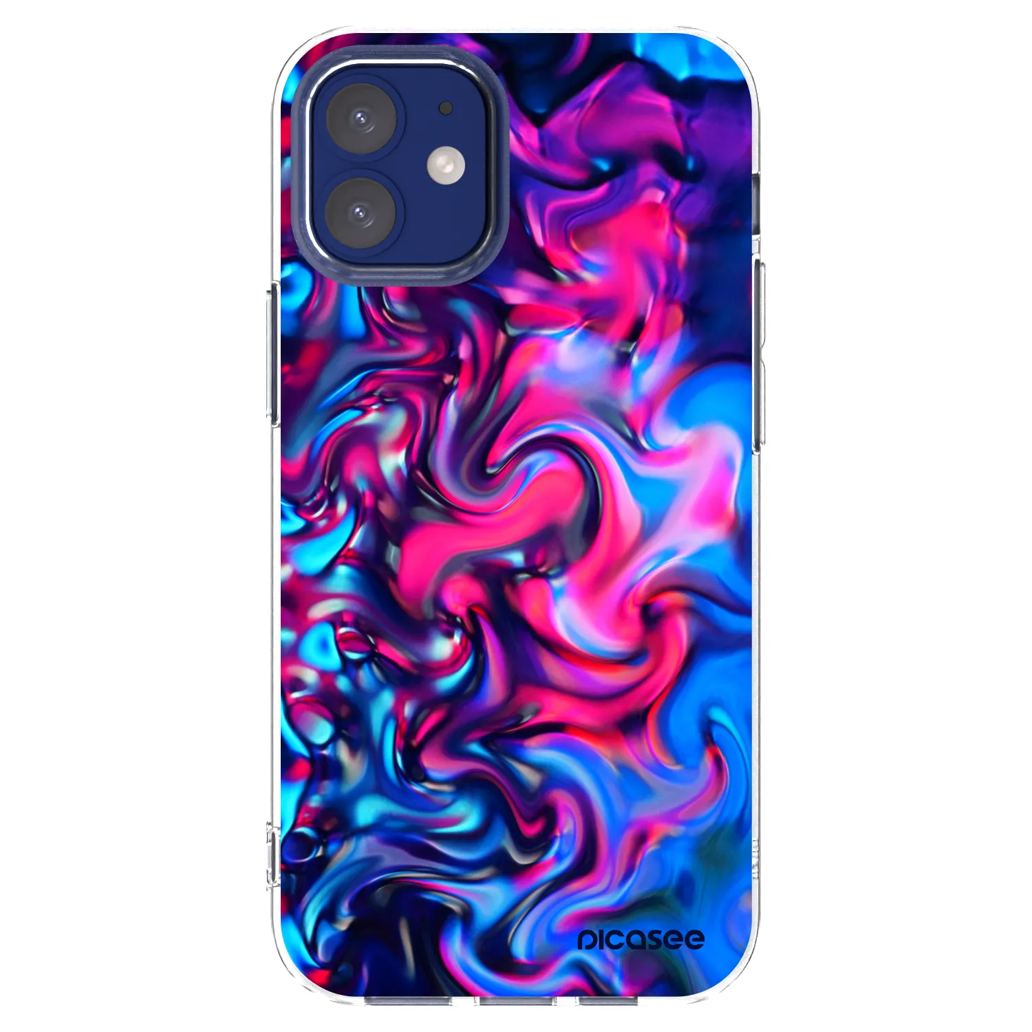 Picasee silikonski prozorni ovitek za Apple iPhone 12 mini - Redlight