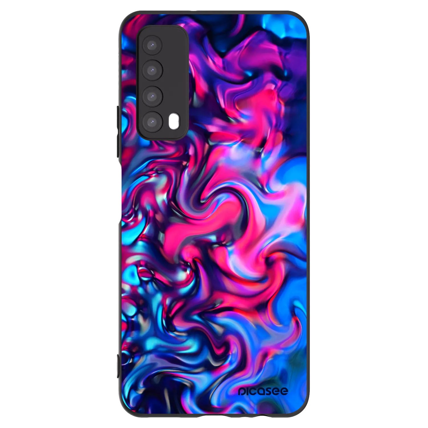 Picasee silikonski črni ovitek za Huawei P Smart 2021 - Redlight