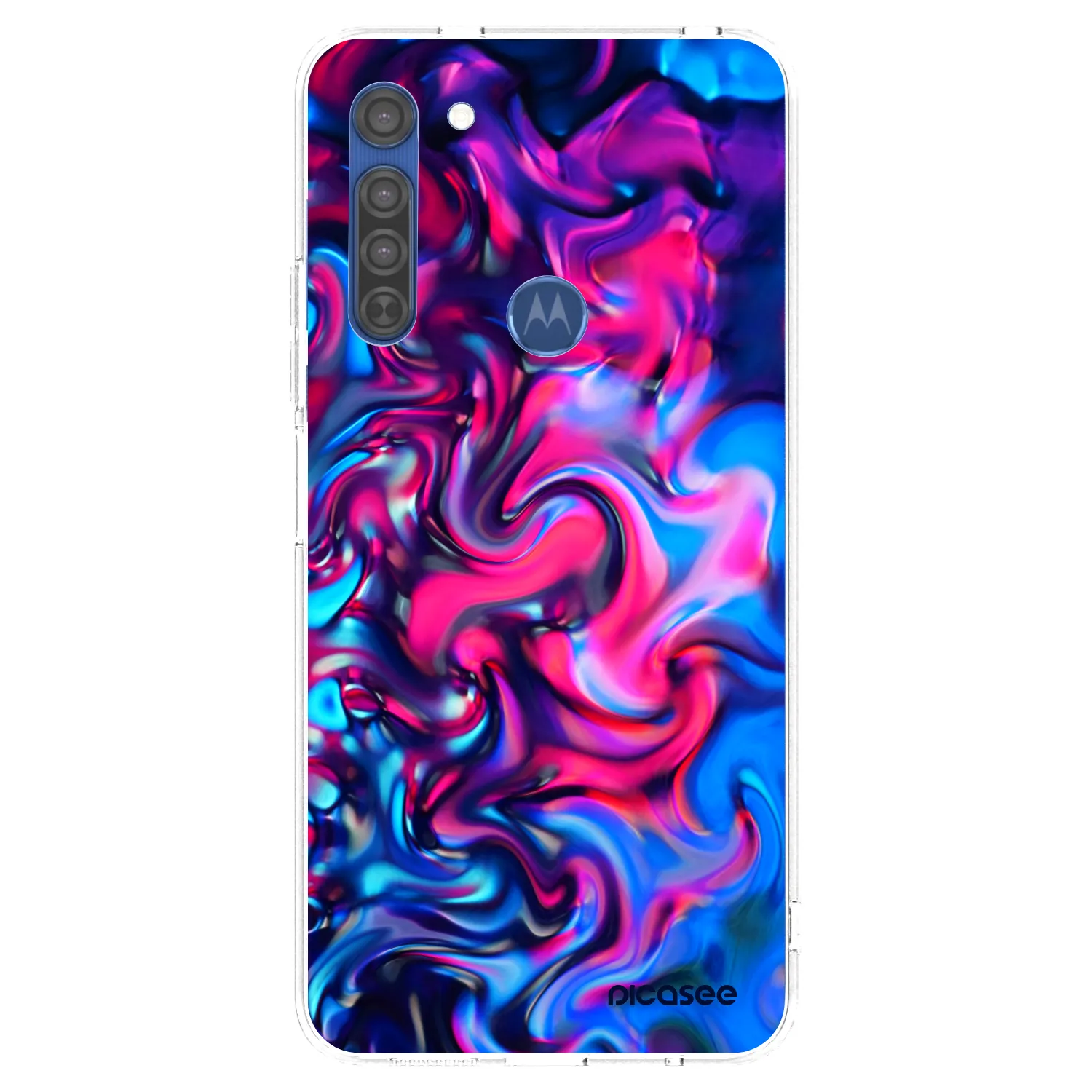 Picasee silikonski prozorni ovitek za Motorola Moto G8 - Redlight